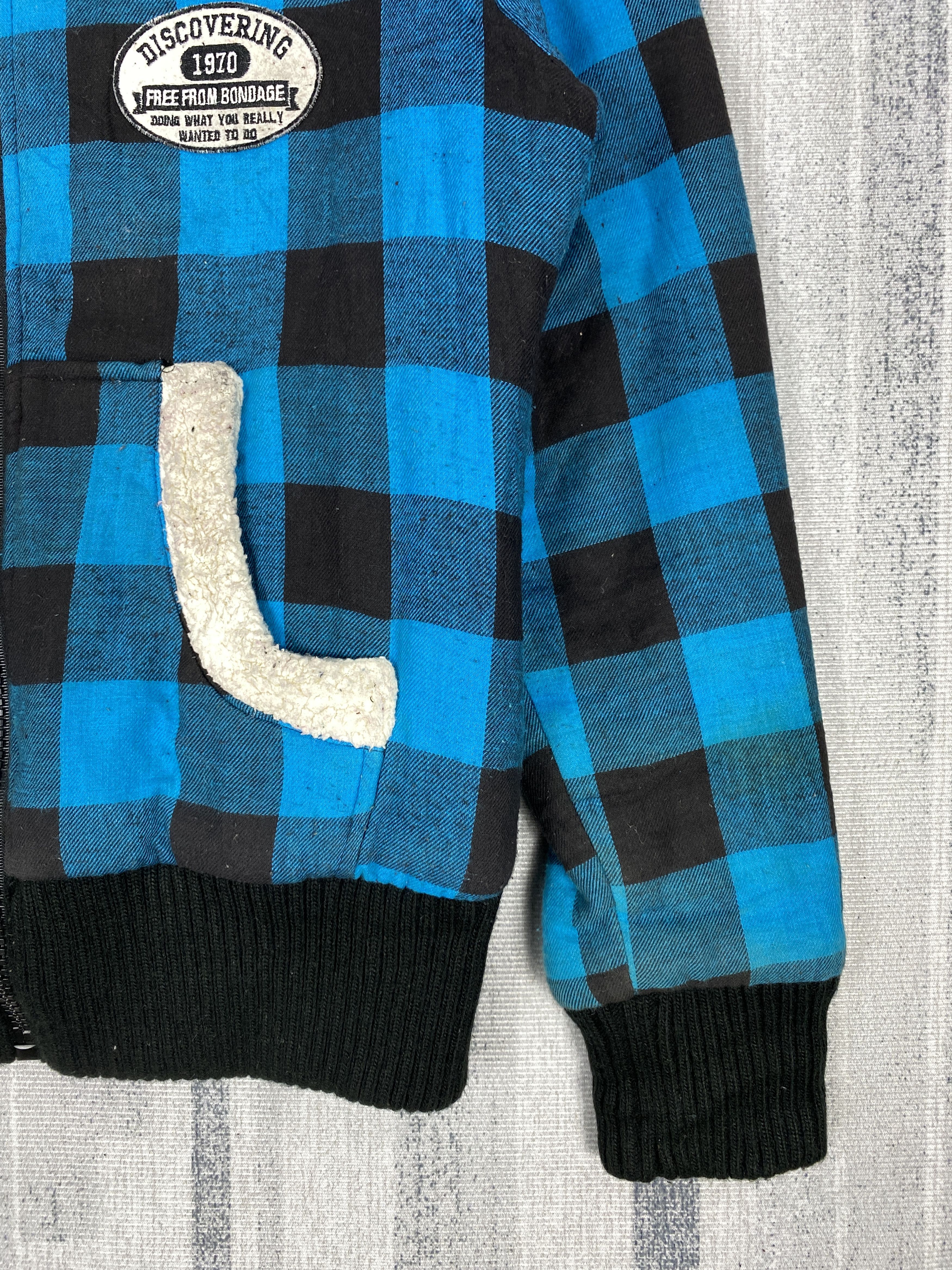 Designer Vintage American Checked Hoodie Reversible Jacket Size US S / EU 44-46 / 1 - 4 Thumbnail