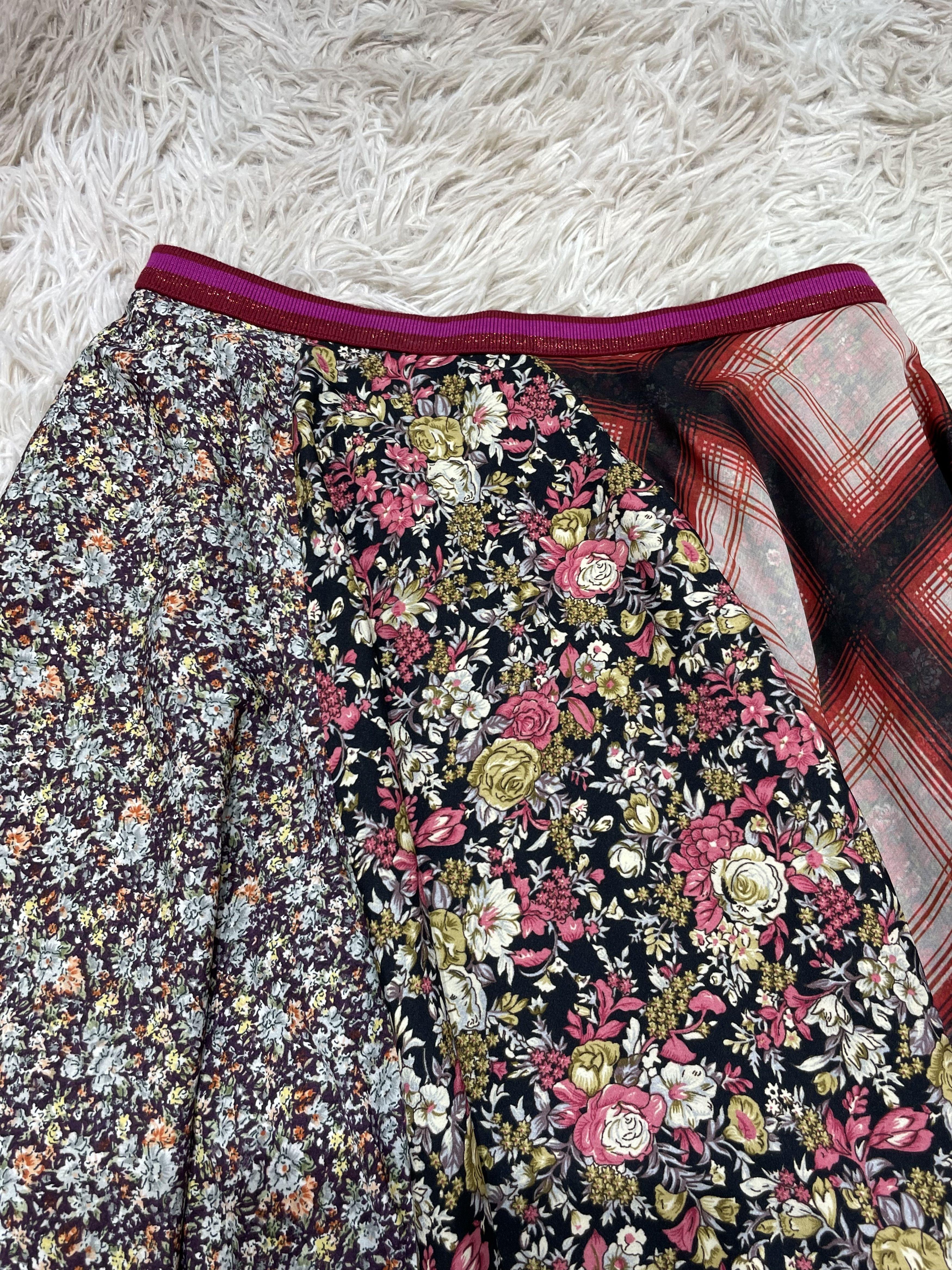 Diesel Plaid and Floral Skirt XS Size 25" / US 0 / IT 36 - 4 Thumbnail