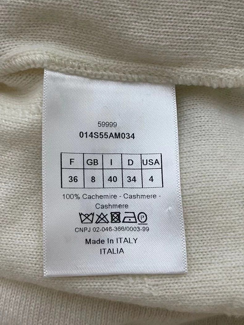 Dior Dior White three-dimensional feather cashmere knitwear swe Size XS / US 0-2 / IT 36-38 - 5 Thumbnail
