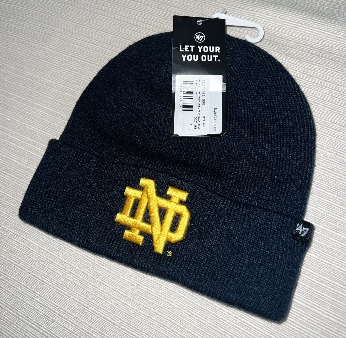 47 Brand × Notre NOTRE DAME 47 BRAND BEANIE (NTW) Size ONE SIZE - 4 Thumbnail