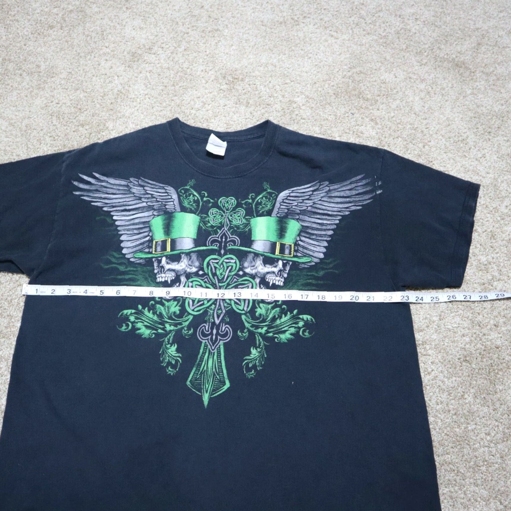 Lucky Brand Lucky Brand Skeleton Skull Top Hat St Patrick's Day Black T-Shirt Adult XL Size US XL / EU 56 / 4 - 2 Thumbnail
