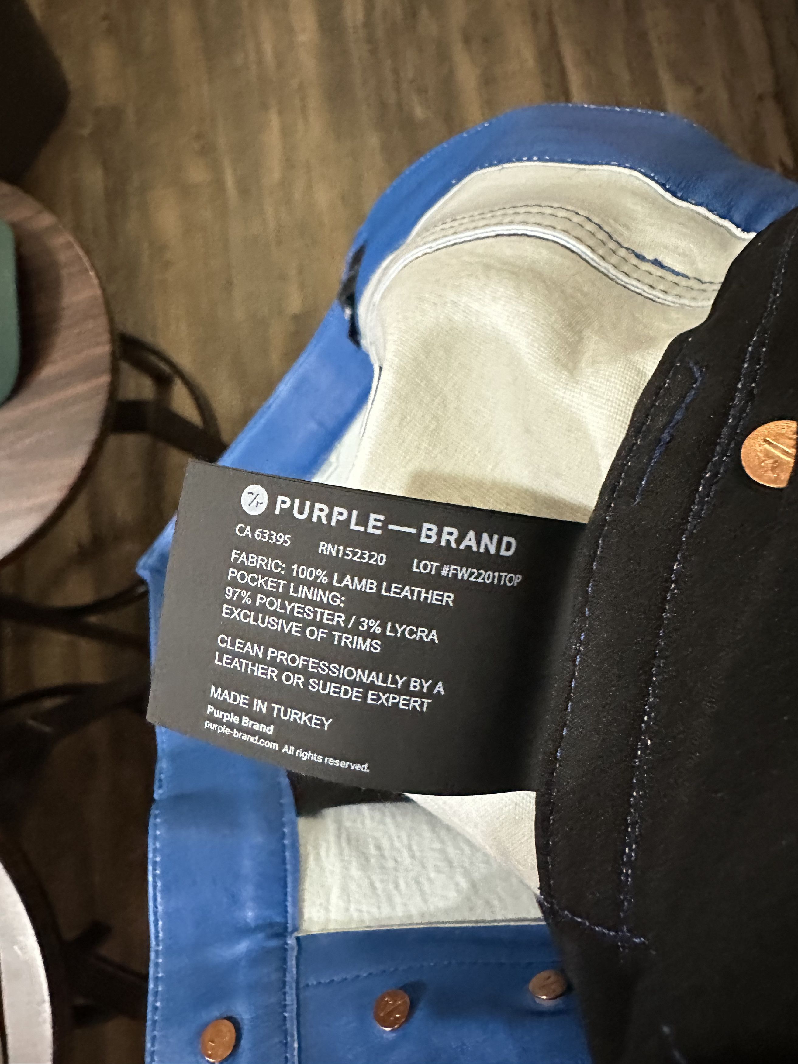 Purple Brand Purple Brand (Black Label) Lux Leather Pants Size US 31 - 3 Thumbnail