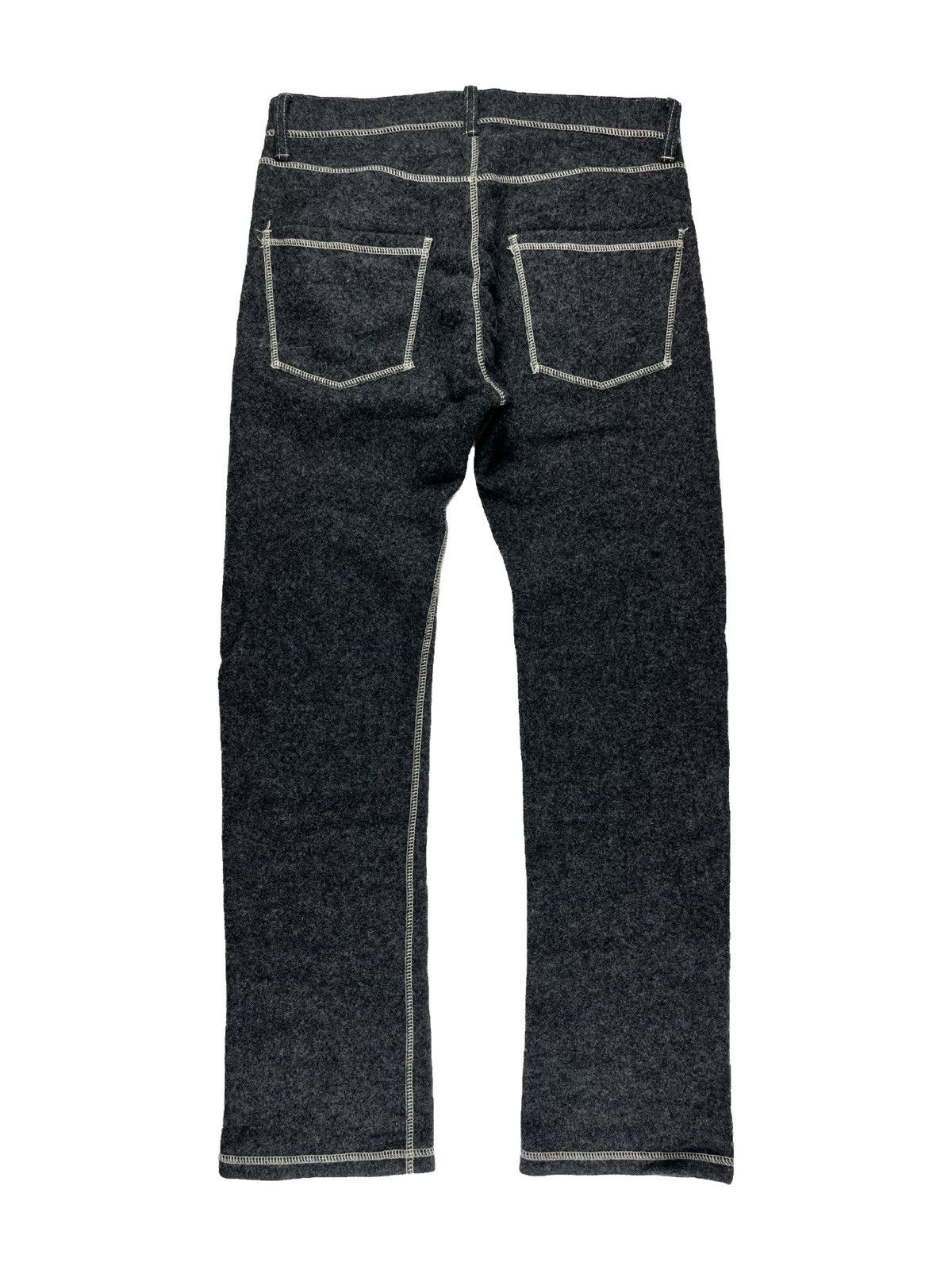 Comme des Garcons × Junya Watanabe × Vintage AW03 Junya Watanabe Contrast Stitch Grey Wool Jeans Size US 29 - 2 Thumbnail