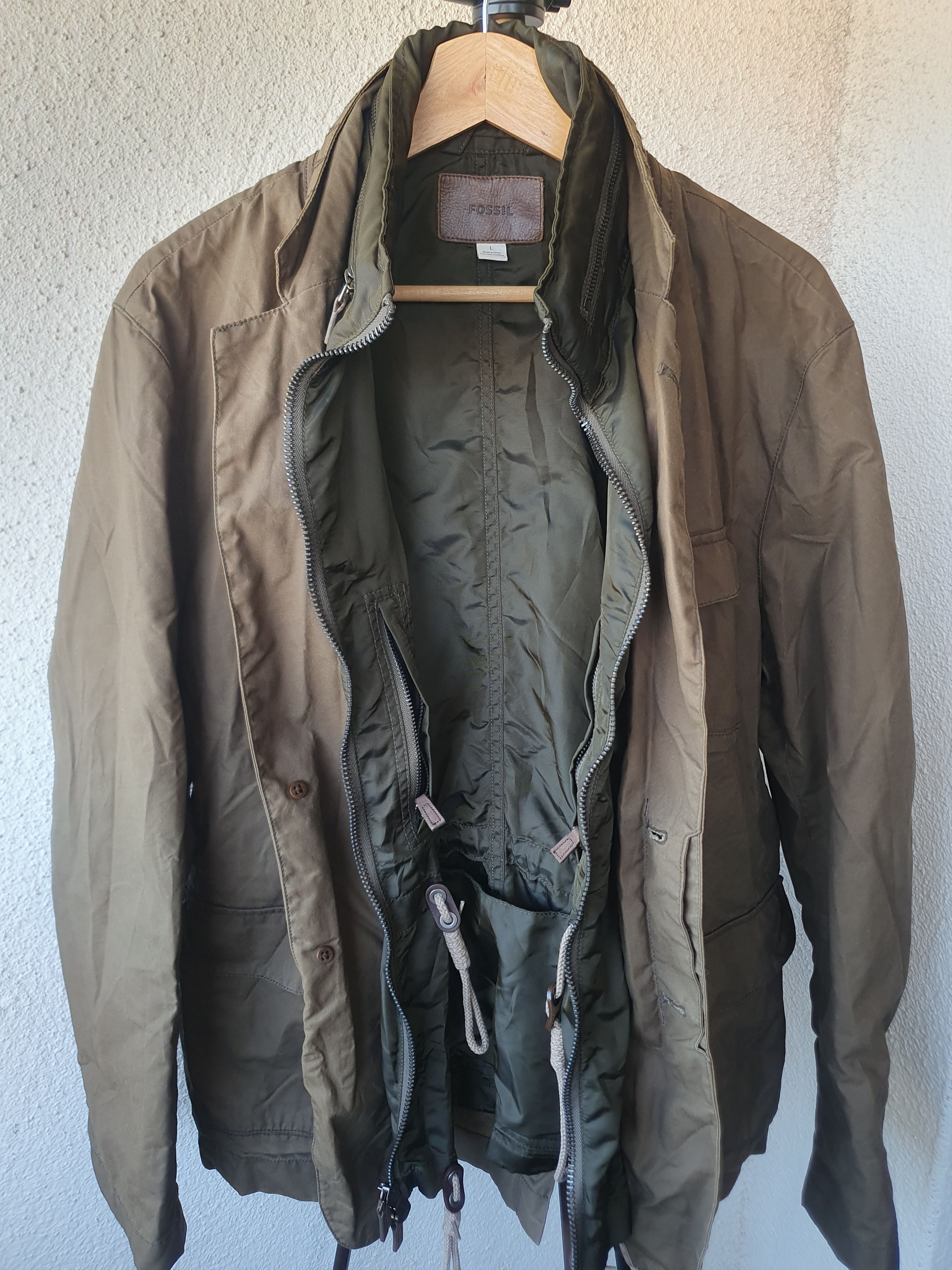 Fossil Fossil Waxed Field Coat Jacket sz L Size US L / EU 52-54 / 3 - 3 Thumbnail