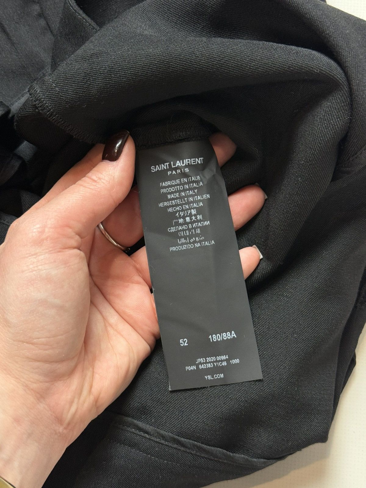 Saint Laurent Paris Saint Laurent Wool Wide Leg Baggy Drop Crotch Trousers Pants Size US 36 / EU 52 - 13 Thumbnail