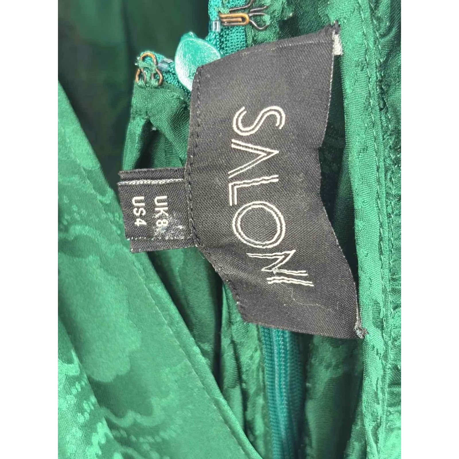 revolve dresses green Saloni 'Alya' Ruffled Metallic Fil Coupe Silk-Blend Chiffon Midi Dress main image 1