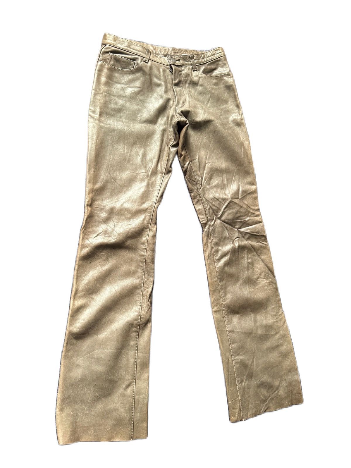 Kazuyuki Kumagai Attachment ATTACHMENT COWHIDE LEATHER PANTS MADE IN JAPAN Size US 32 / EU 48 - 2 Thumbnail