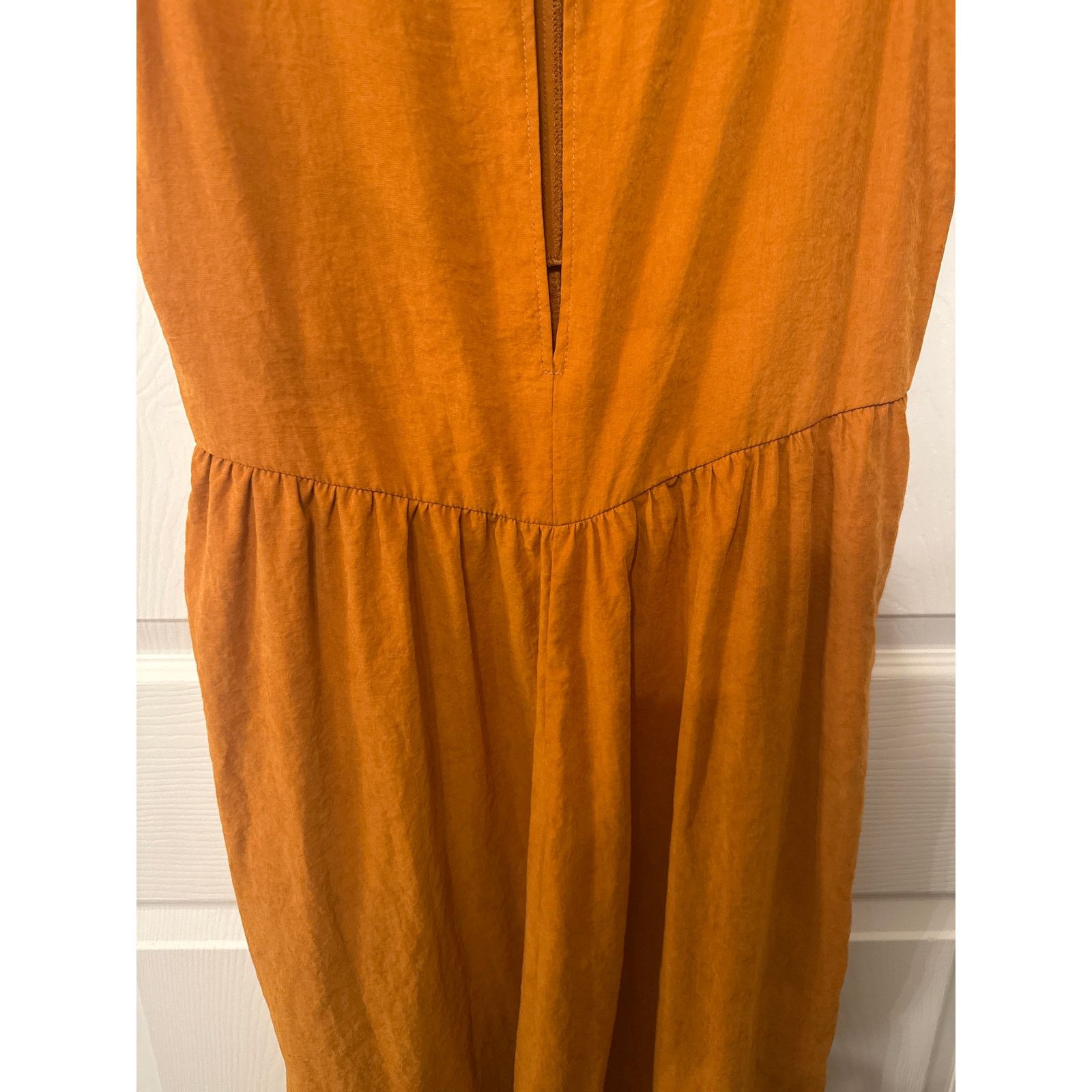 Asos ASOS Minimal Jumpsuit Ruching Detail Keyhole Back Mustard, 2 Size 26" / US 2 / IT 38 - 10 Thumbnail