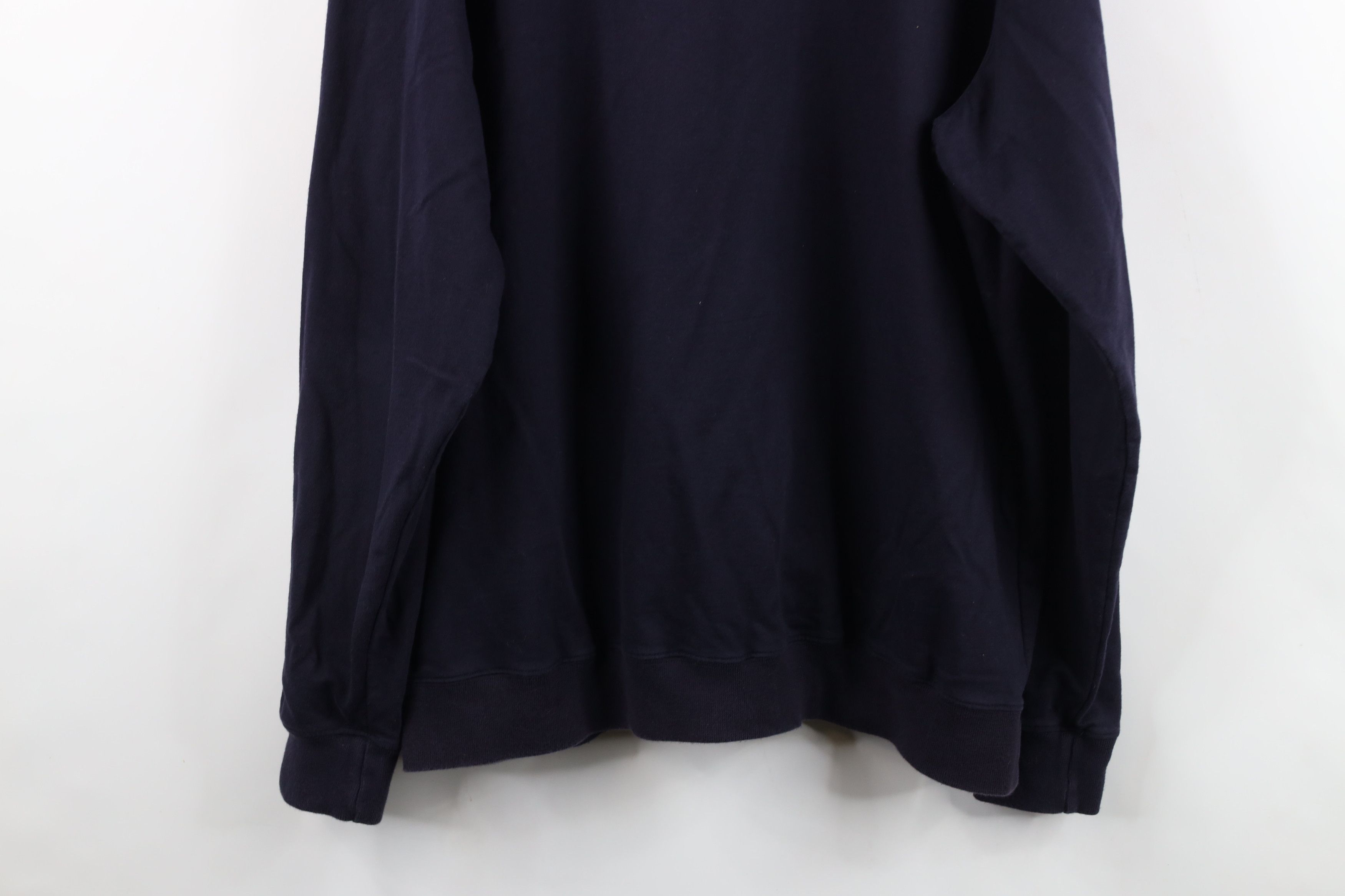 Lands' End Vintage 90s Lands End Blank French Terry Sweater Navy Blue Size US XXL / EU 58 / 5 - 15 Thumbnail