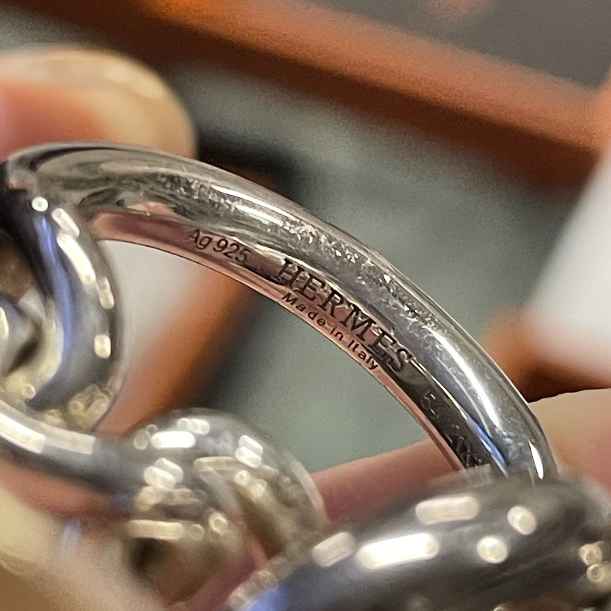 Hermes Hermès Sterling Silver Chaîne DAncre Ring Size 54 AG925 Made Size ONE SIZE - 11 Thumbnail