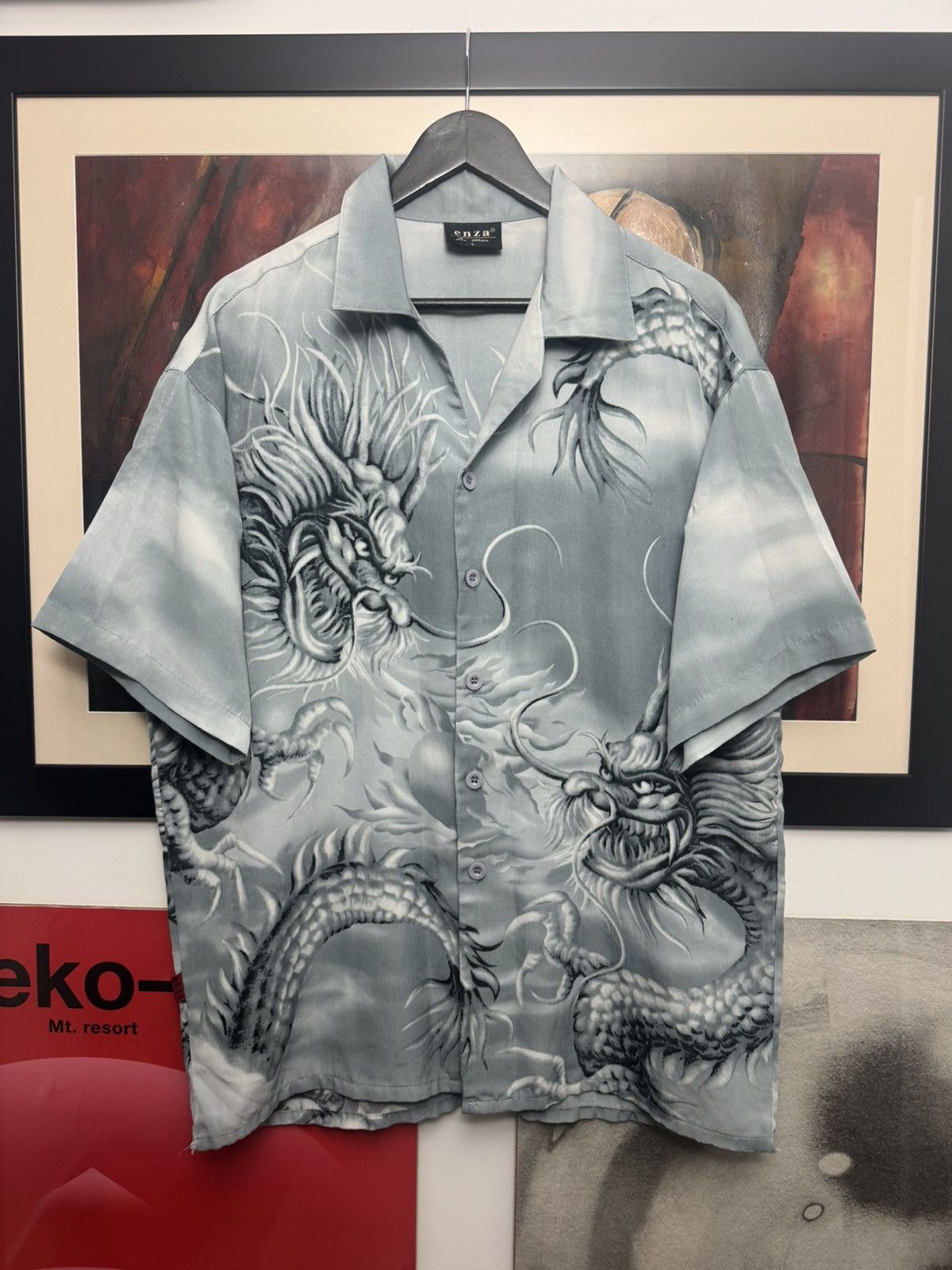 Vintage Vintage Y2k Japanesse Dragon Alternative Boxy Button Shirt Size US L / EU 52-54 / 3 - 1 Thumbnail