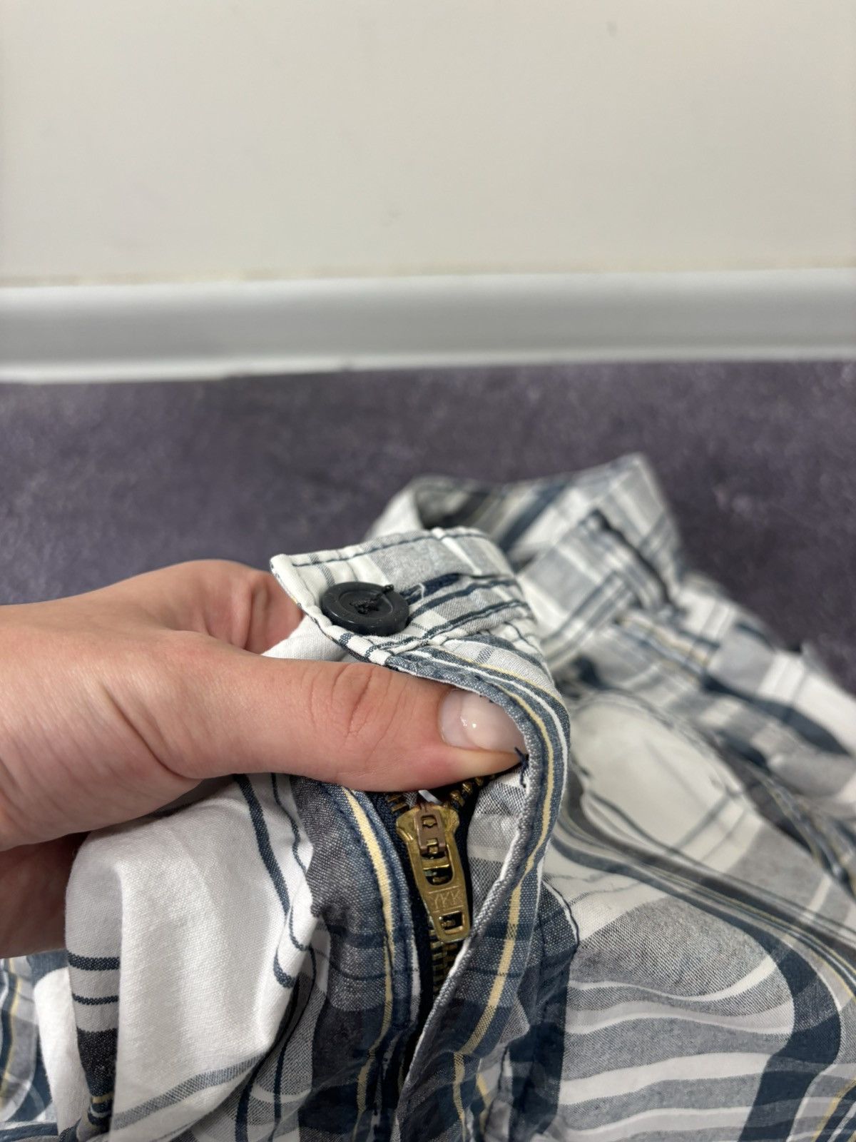 Vintage Vintage Wrangler Y2K American Hype Check Baggy Cargo Shorts Size US 36 / EU 52 - 12 Thumbnail
