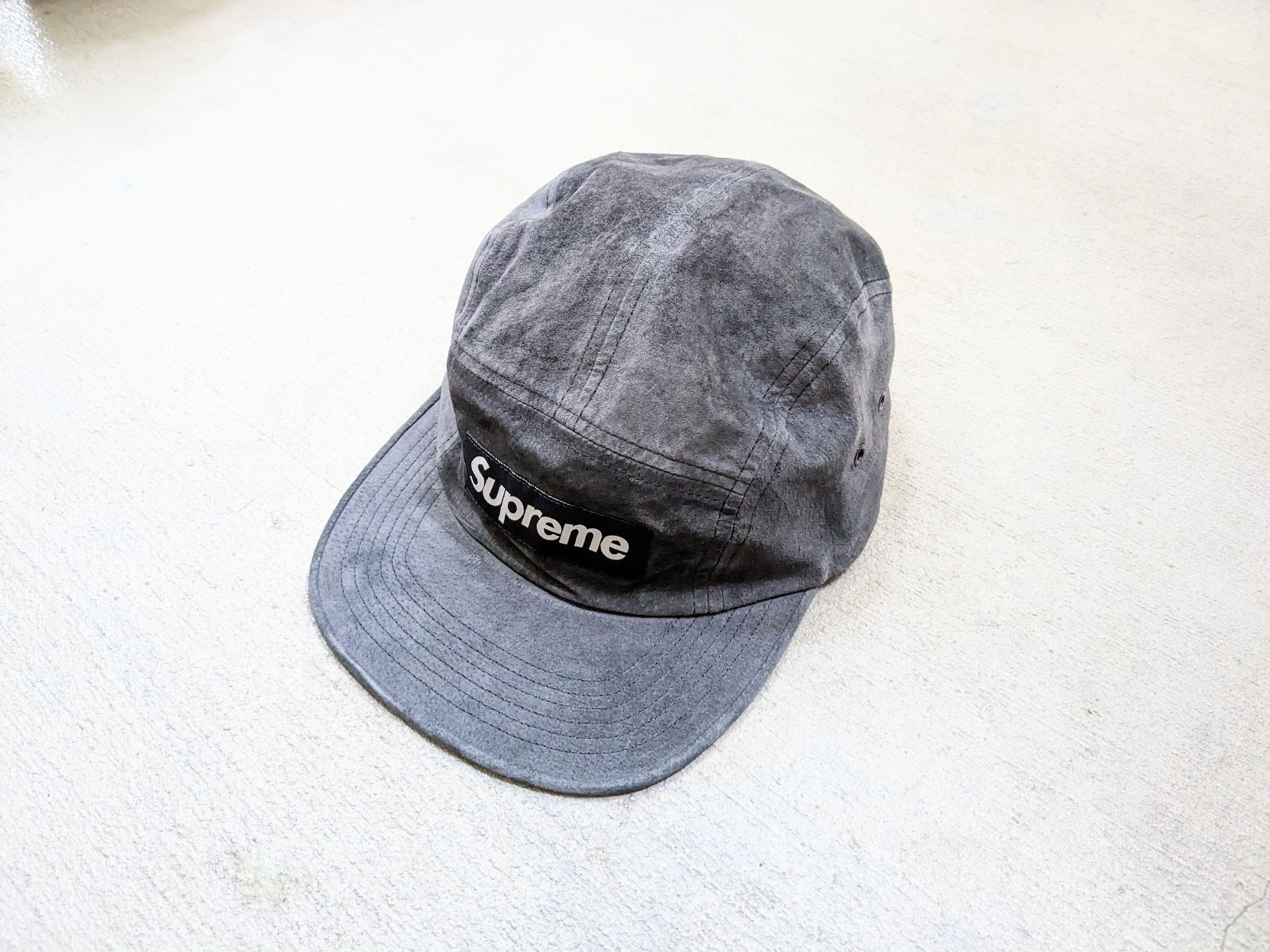 Supreme Supreme Suede 5 Panel Camp Cap Navy Blue SS17 | Grailed