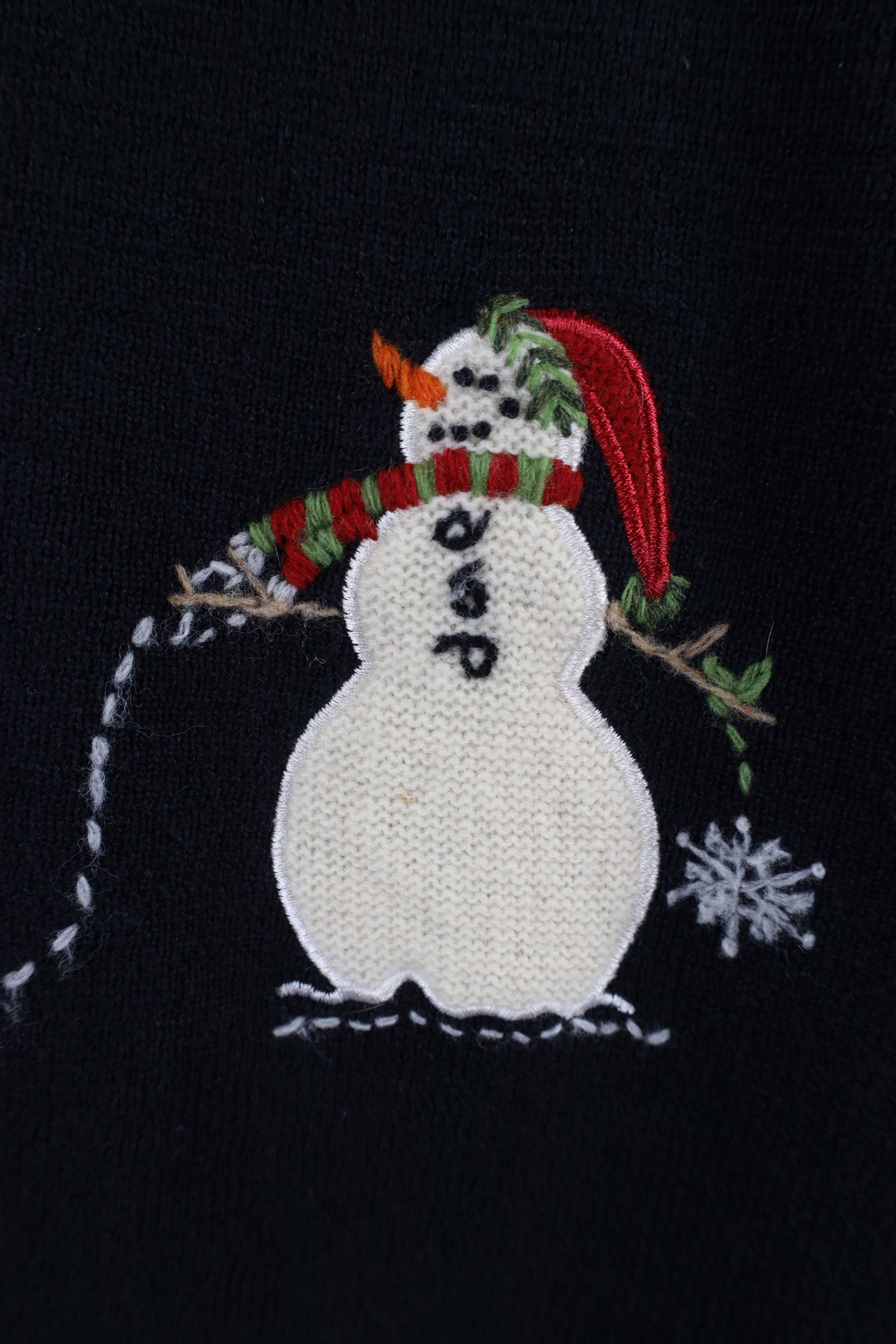 Vintage × Woolrich Woolen Mills Vintage 90s Woolrich Snowman Dog Knit Sweater Vest Black Size L / US 10 / IT 46 - 6 Thumbnail