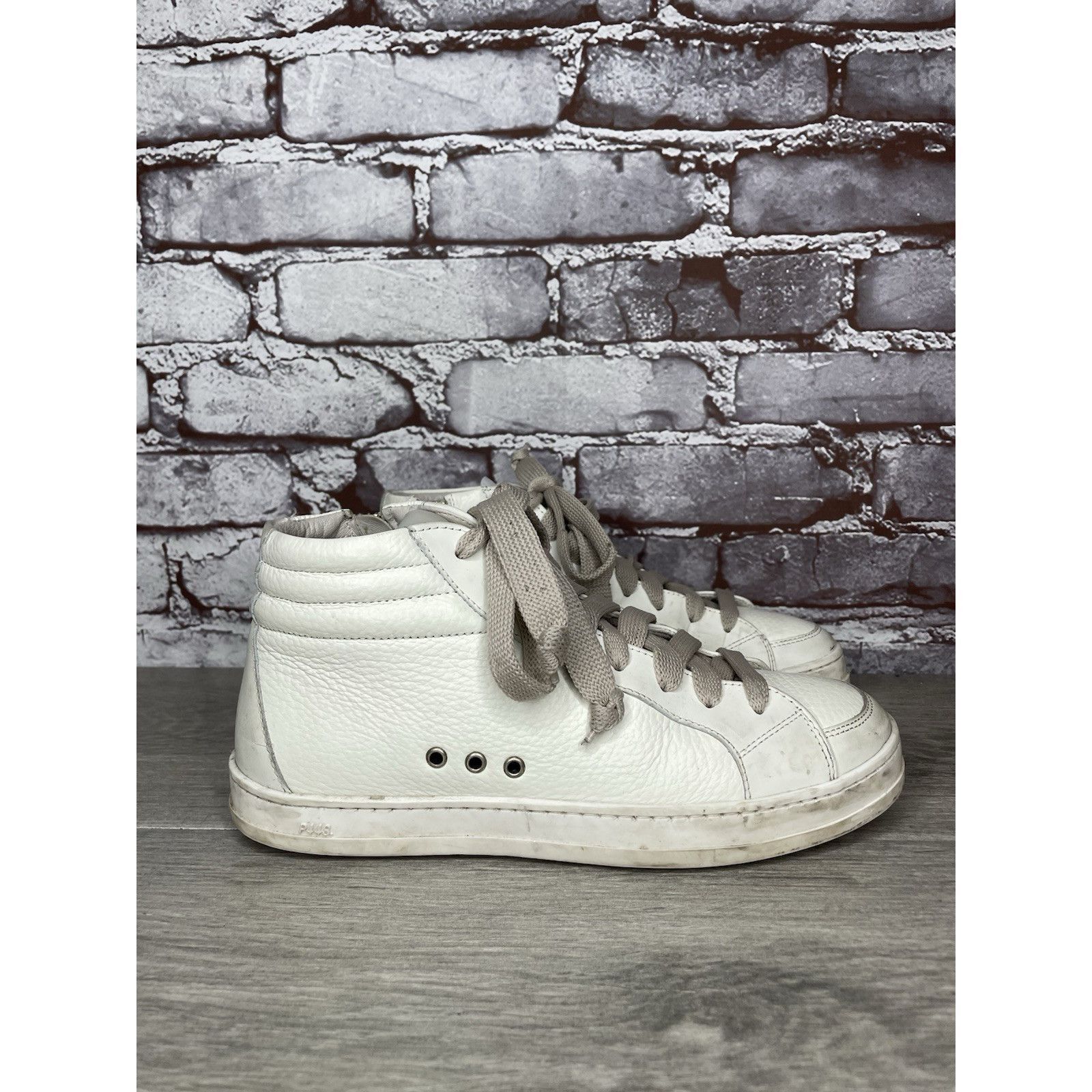P448 P448 Mid Skate Luxury Leather Styling Off-White Gray Lace Wo Size US 6.5 / IT 36.5 - 1 Thumbnail