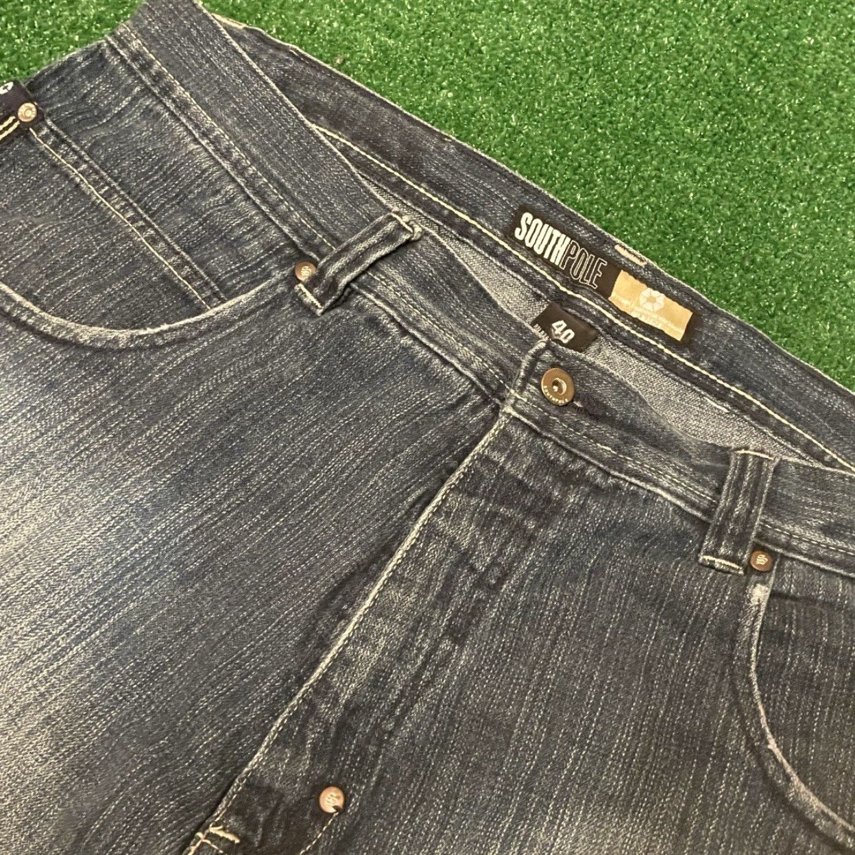 Southpole VINTAGE Southpole Baggy Hip Hop Skater Grunge Jeans Shorts Mens Size 40 Blue JNCO Pockets 2000s Size US 40 / EU 56 - 3 Thumbnail