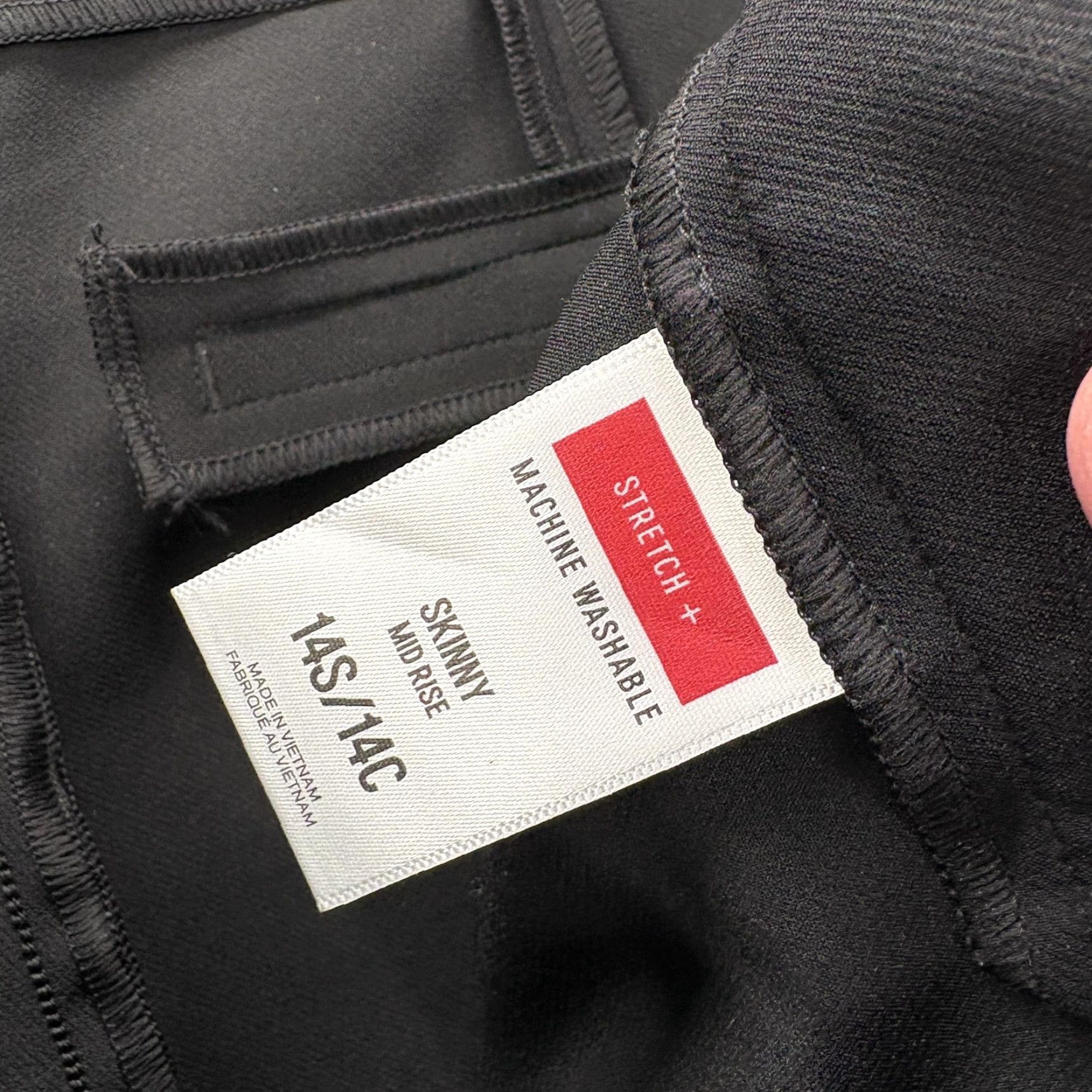 Express Express Skinny Mid Rise Dress Pants Womens 14S Black Stretch Work Career NWT Size 36" / US 14 / IT 50 - 5 Thumbnail