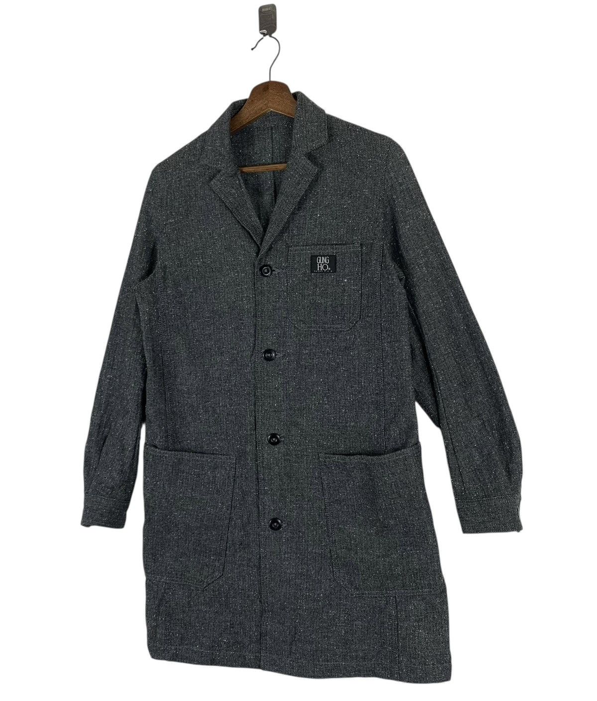 Japanese Brand Vintage Gung Ho Tweed Coat Women Button Jacket Size S / US 4 / IT 40 - 2 Thumbnail