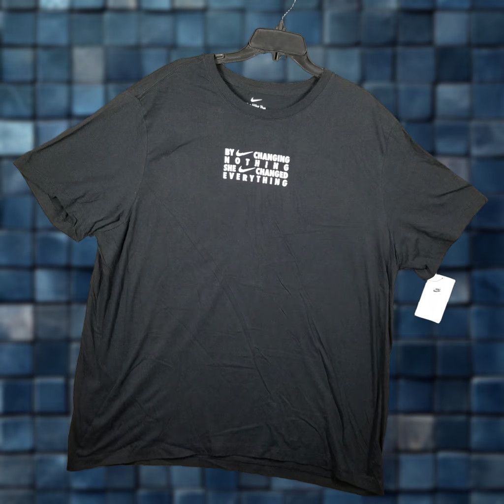 Nike NIKE Shirt Mens 2XL Black Graphic Tennis By Changing Nothing Tee Size US XXL / EU 58 / 5 - 1 Thumbnail