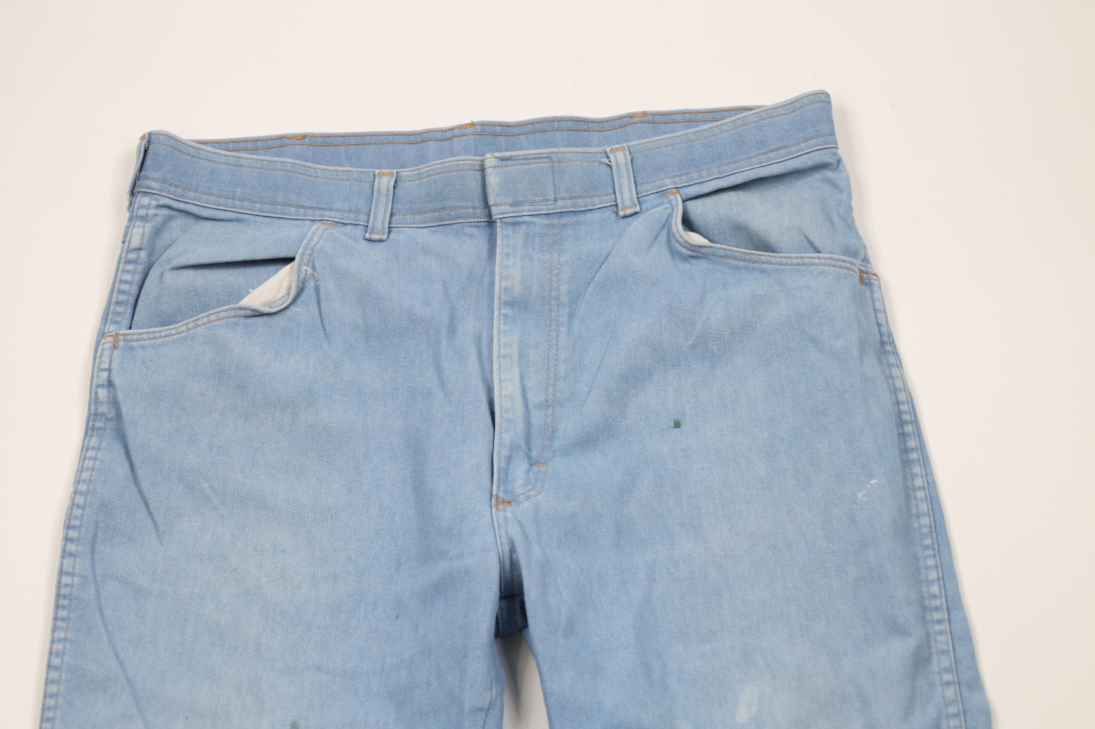 Vintage × Wrangler Vintage 70s 80s Wrangler Wide Leg Denim Jeans Cotton USA Size US 36 / EU 52 - 2 Thumbnail