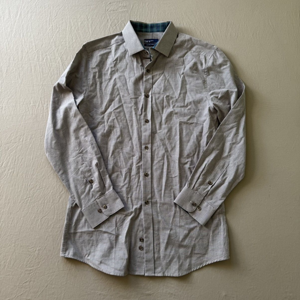 Bar III × Designer Bar Ill Carnaby Collection Slim-Fit Houndstooth Dress Shirt Size US M / EU 48-50 / 2 - 2 Thumbnail