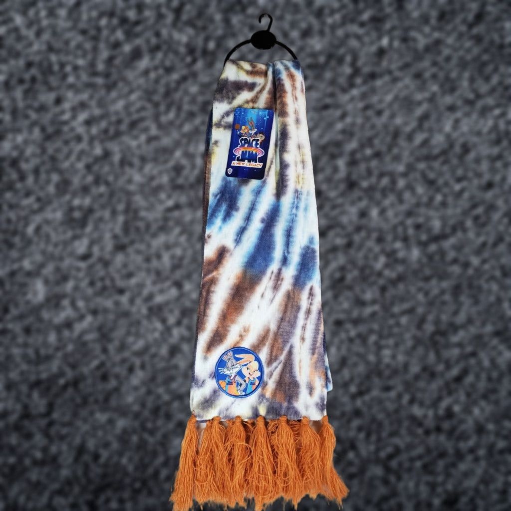 Logo 7 VINTAGE? No, not vintage. The item is NWT Space Jam A New Legacy SCARF - Tie Dye with Fringe & Embroidered Logo Size ONE SIZE - 1 Thumbnail