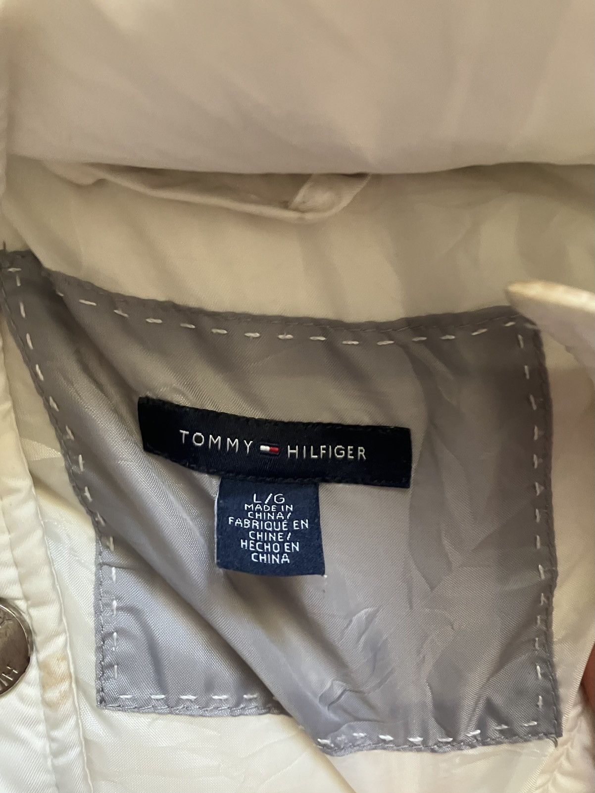 Tommy Hilfiger *RARE* Tommy Hilfiger Y2K Fur Down Jacket Size L / US 10 / IT 46 - 3 Thumbnail