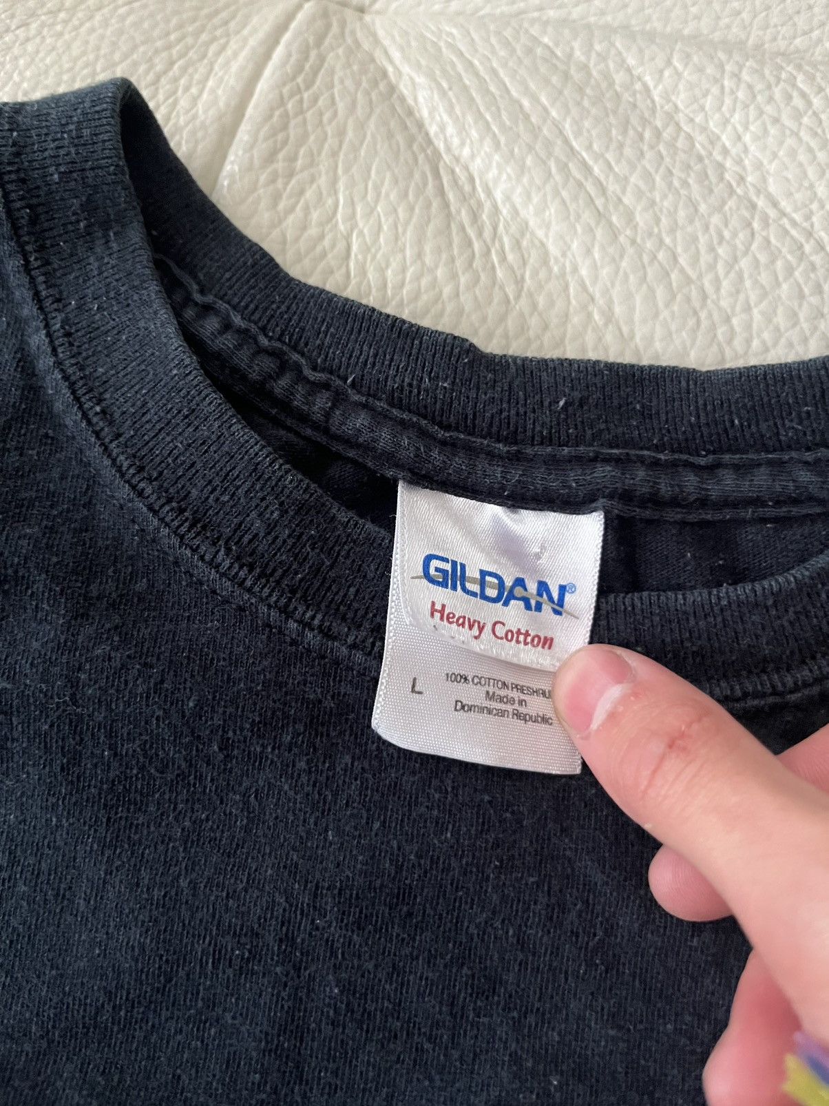 Gildan × Vintage Vintage Gildan Hell T-Shirt Size US L / EU 52-54 / 3 - 3 Thumbnail