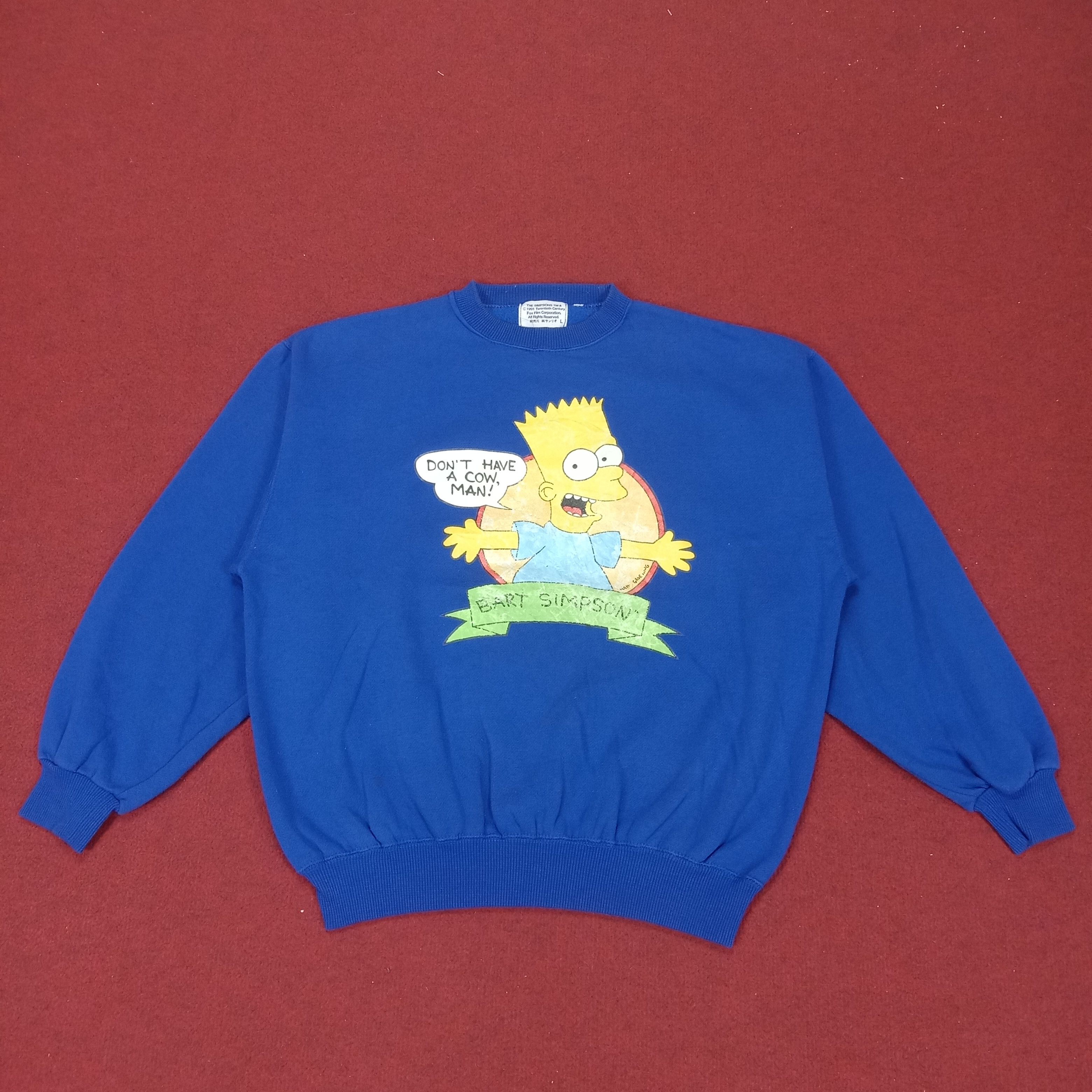The Simpsons × Vintage Bart Simpson Cartoon Vintage Sweatshirt Size US L / EU 52-54 / 3 - 1 Thumbnail