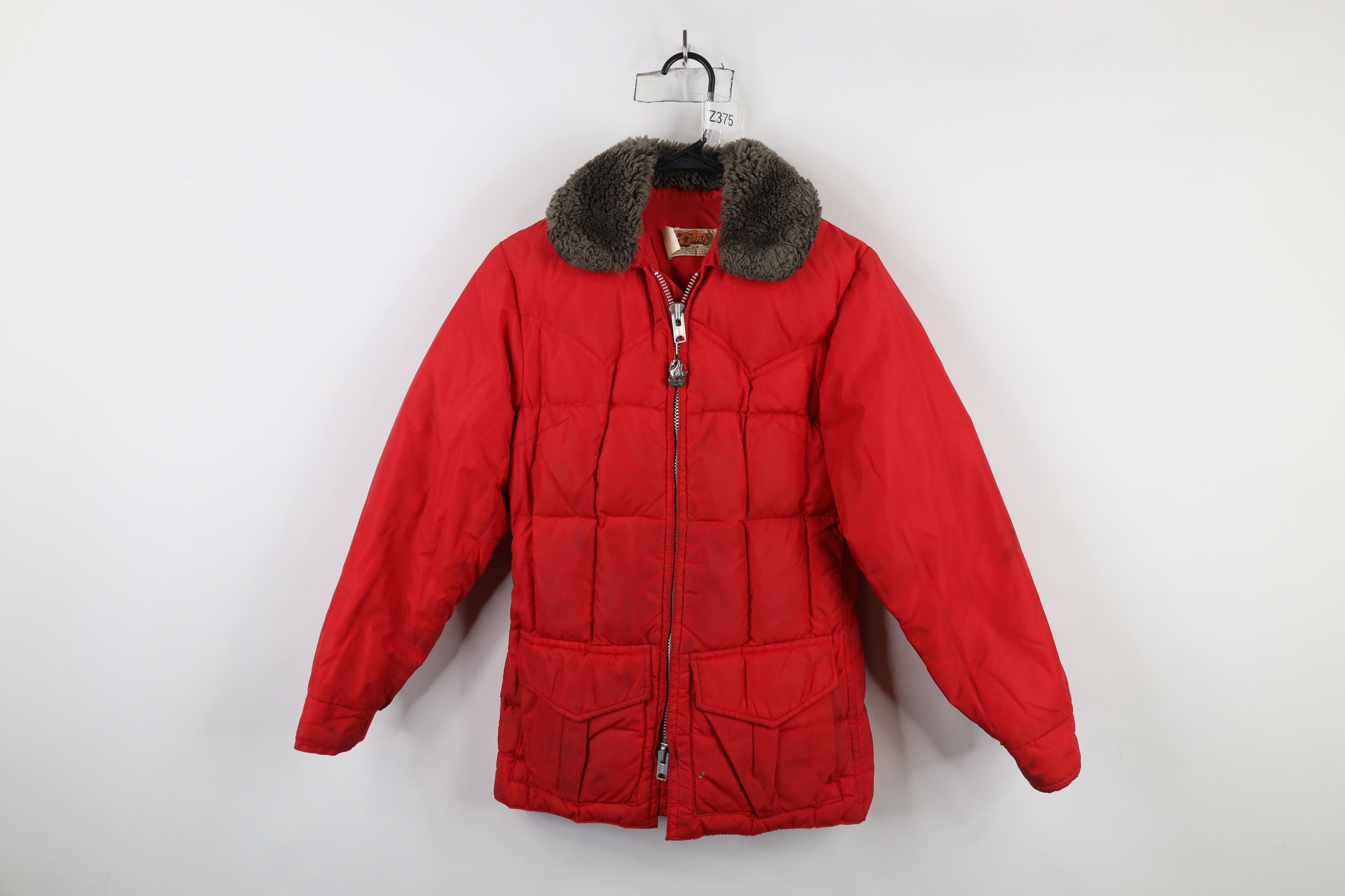 Vintage Vintage 70s Streetwear Duck Down Collared Puffer Jacket USA Size S / US 4 / IT 40 - 1 Thumbnail