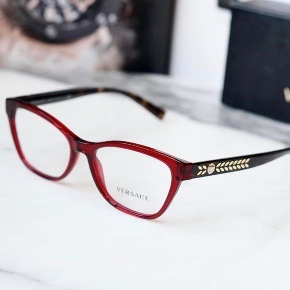 image of NWT Versace Ve3265 - 388 Red Eyeglasses, Women's