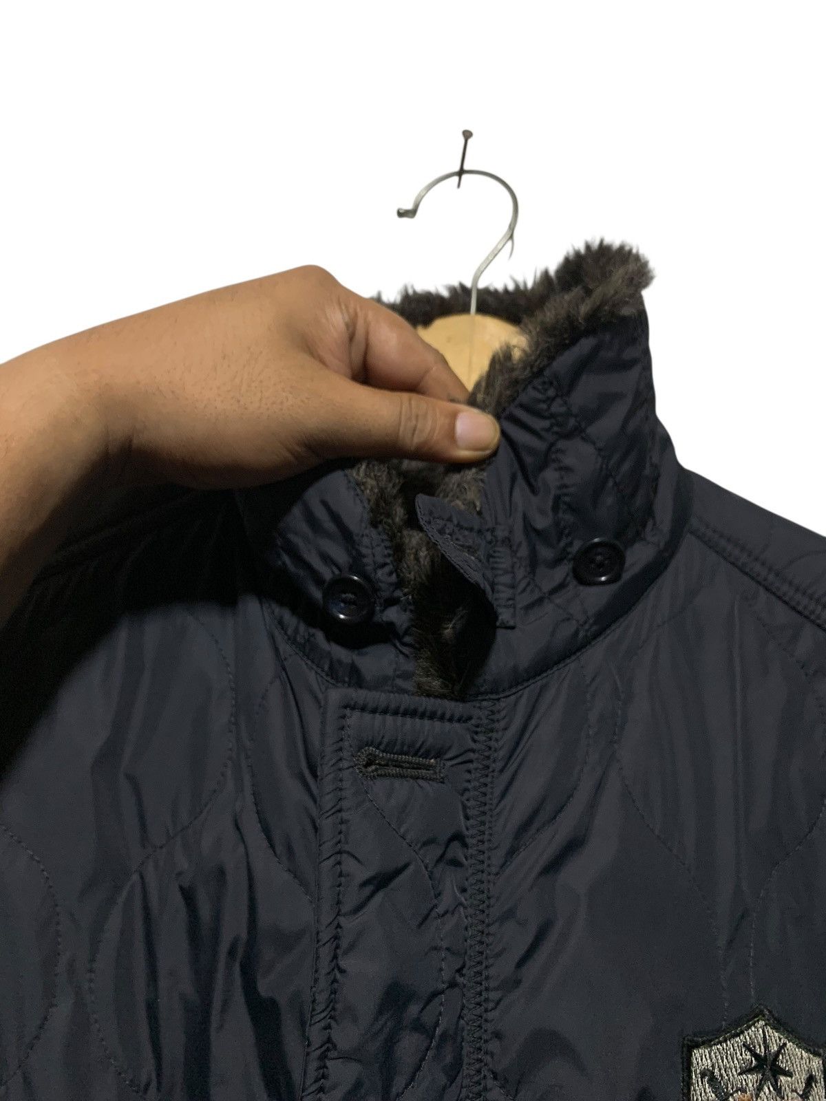 Beams Plus Vintage Beams patches quilted fur jacket Size US L / EU 52-54 / 3 - 11 Thumbnail