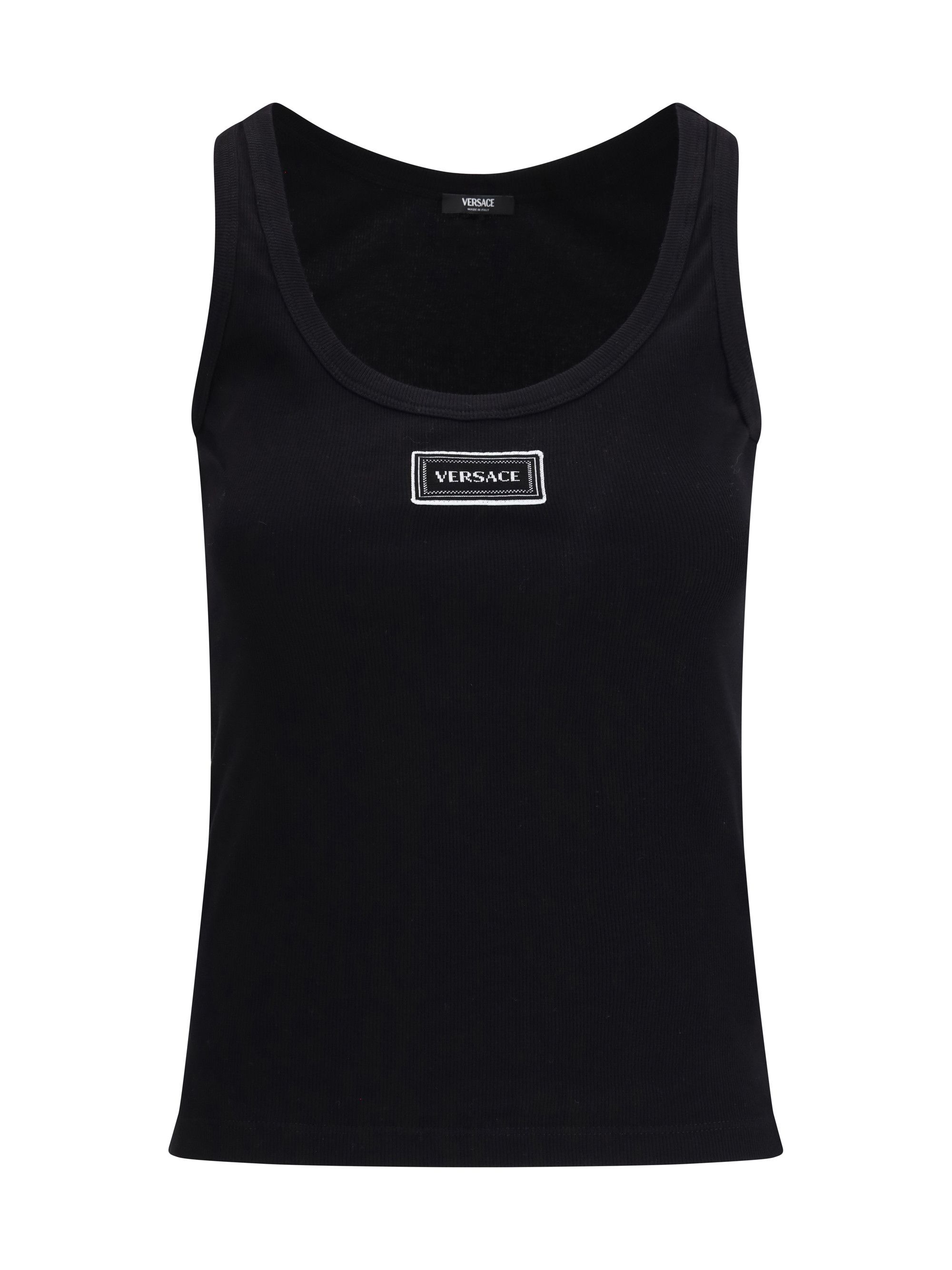 Versace Tank Top in cotton rib stretch Size M / US 6-8 / IT 42-44 - 1 Thumbnail