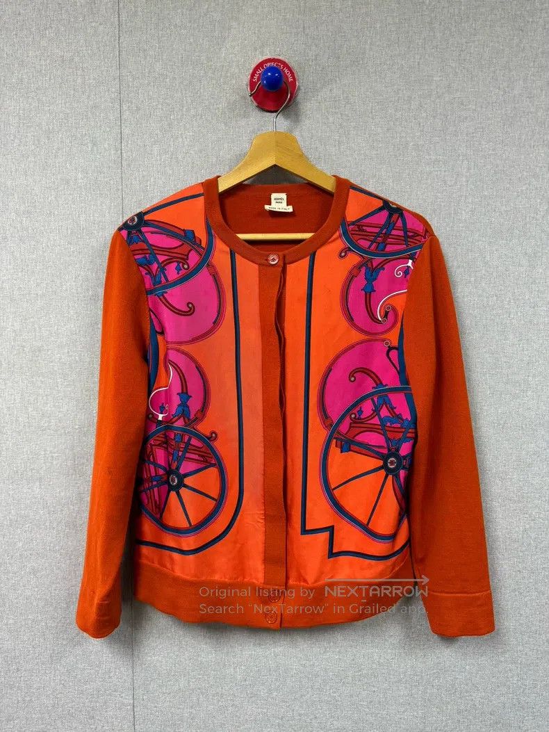 Other Hermes Silk Mixed Long Sleeve Knit Top Size XS / US 0-2 / IT 36-38 - 1 Thumbnail