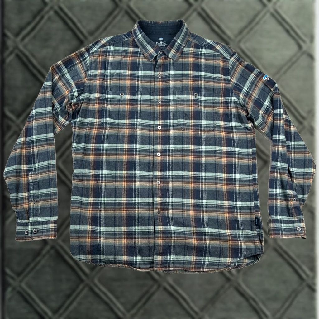Vintage Kuhl Shirt Mens M Light Weight Flannel Plaid Button-Up Tencel Lyocell Cotton Outdoor Hiking Collection Size US M / EU 48-50 / 2 - 1 Thumbnail