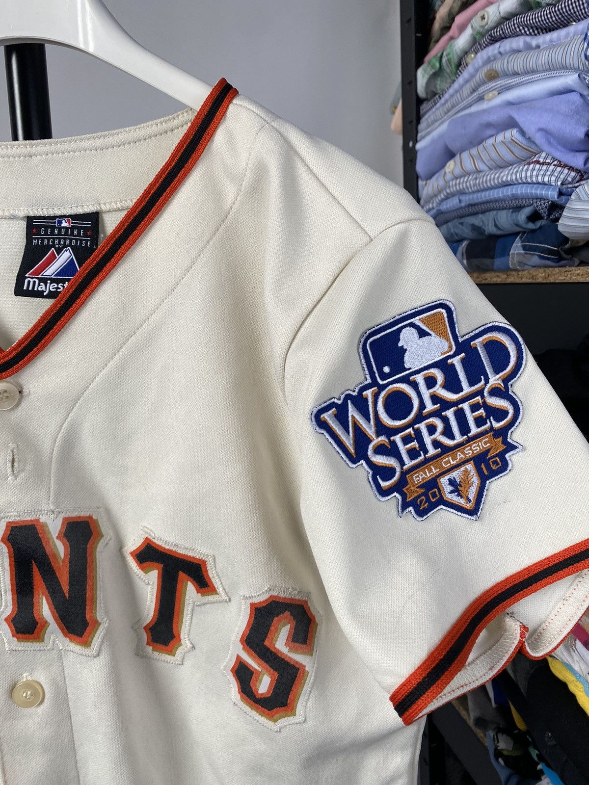 Majestic 2010 Giants World Series Jersey Womens medium