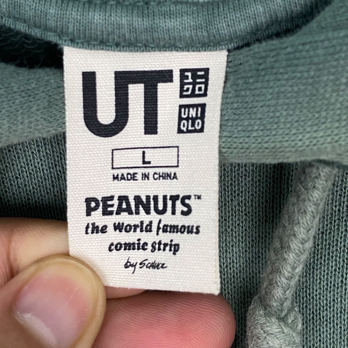 Vintage Vintage Peanuts Printed Hoodie Sweater Green Pullover Size L Size US L / EU 52-54 / 3 - 7 Thumbnail