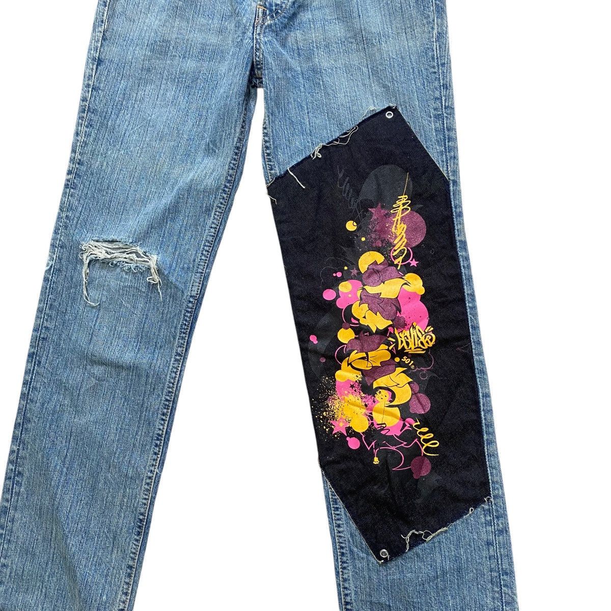 Levi's × Levi's Vintage Clothing × Vintage NWT💥#359 LEVIS JEANS 501 PATCHES STRAIGH LEG DENIM PANT Size 28" / US 6 / IT 42 - 2 Thumbnail
