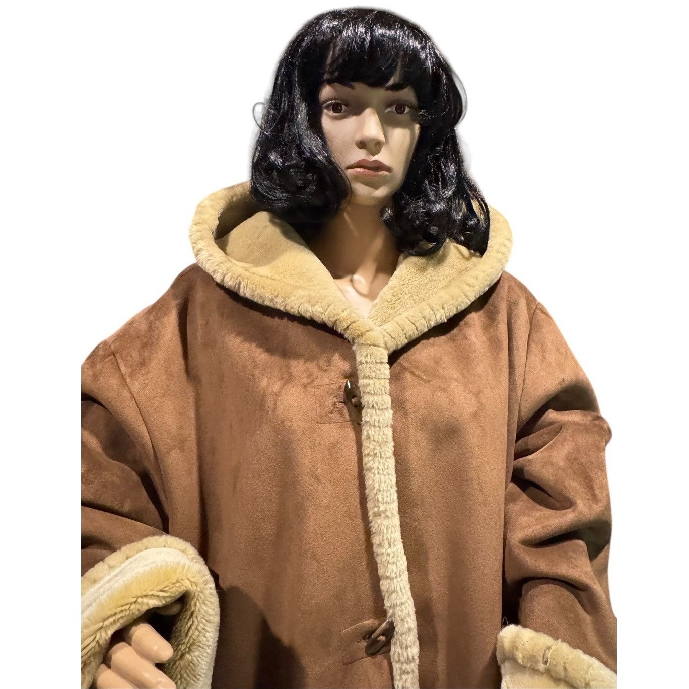 Jones New York Faux Suede fur lined hooded Jones New York coat toggle close Size XXL / US 16-18 / IT 52-54 - 14 Thumbnail