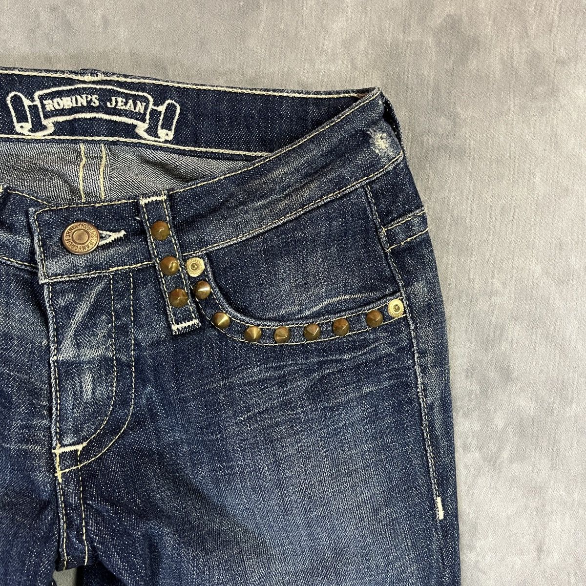 Robins Jeans 2000s Robin’s Jean - Punk Studded Gold Wing y2k Skinny Denim Size US 26 / EU 42 - 6 Thumbnail
