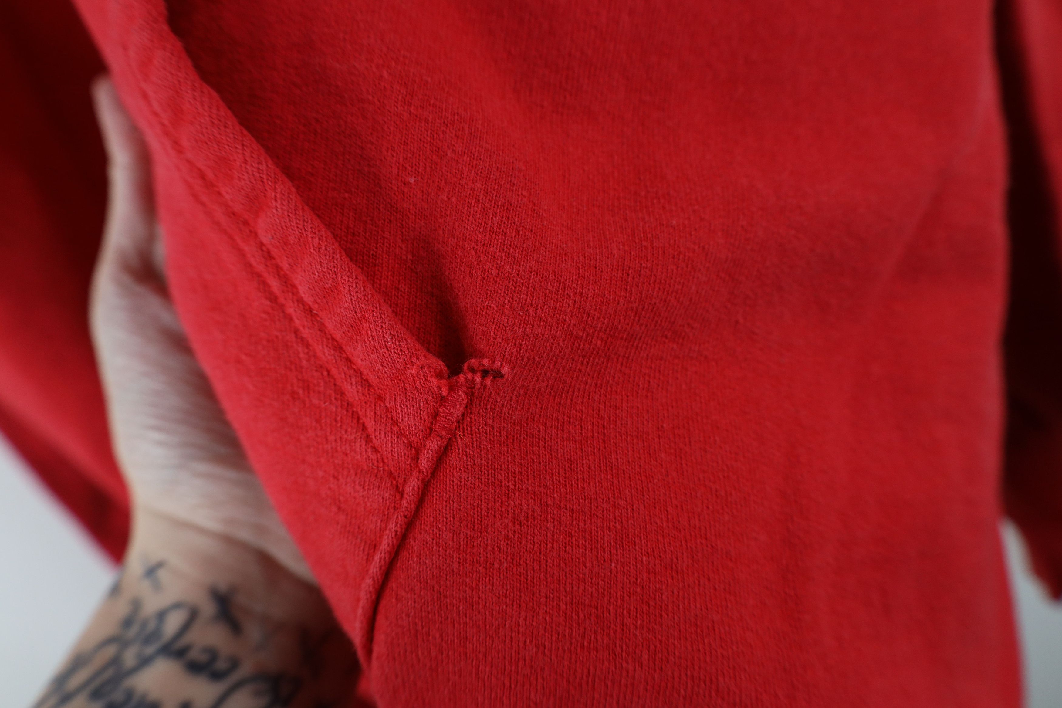 Champion × Vintage Vintage 90s Champion Logo Baggy Hoodie Sweatshirt Red Size US XXL / EU 58 / 5 - 9 Thumbnail