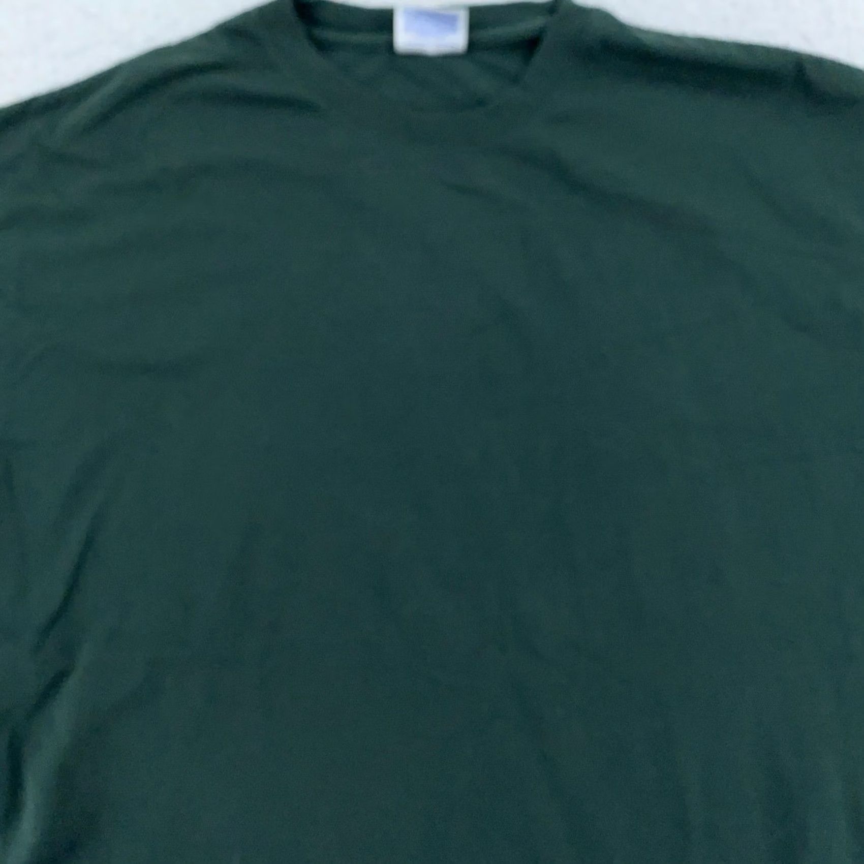 Hanes Hanes Shirt Mens L Green Cotton Polyester Heavyweight Crew Neck Short Sleeve Vintage Blank Classic Minimalist Tee Size US L / EU 52-54 / 3 - 2 Thumbnail