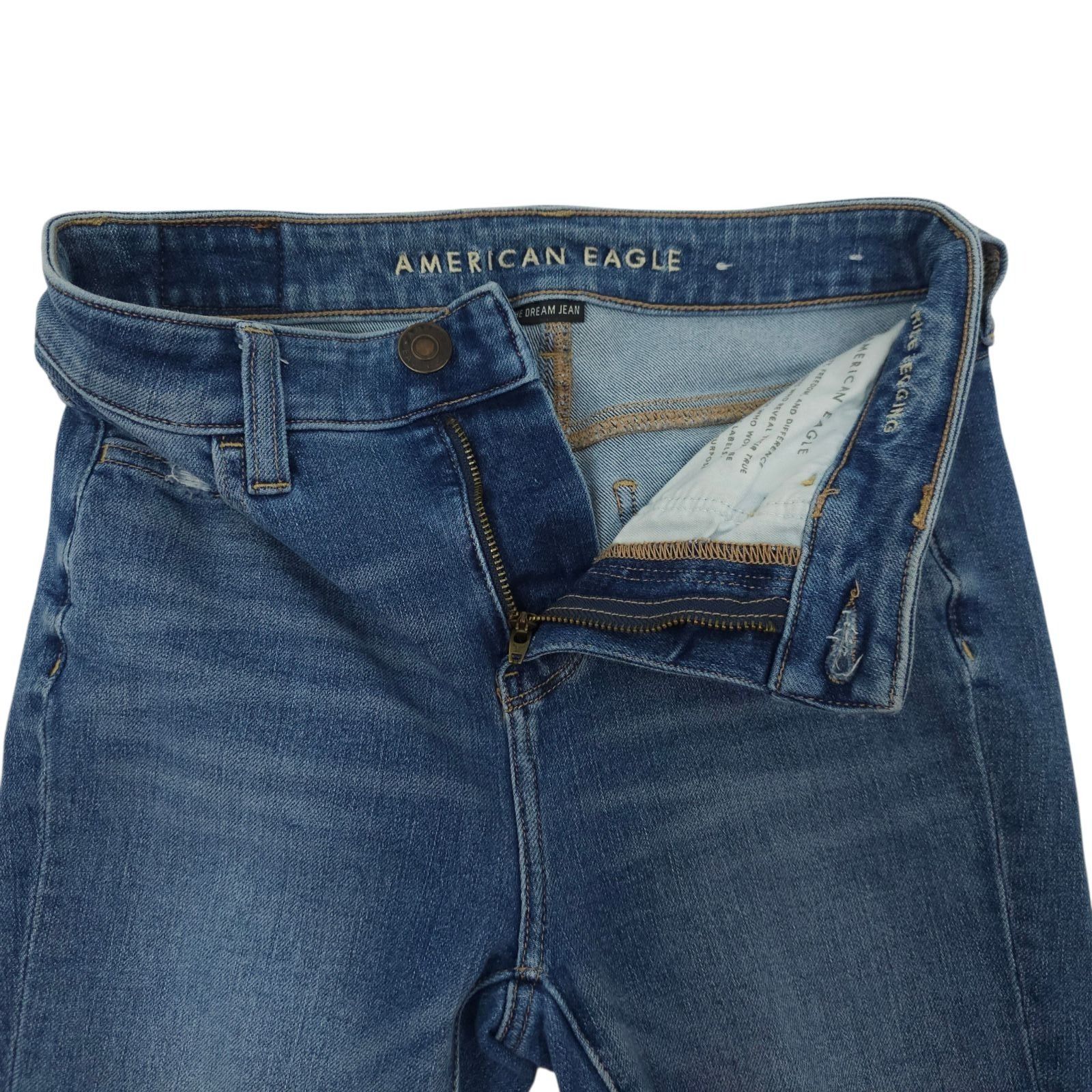 American Eagle Outfitters American Eagle Dream Jean 0 XShort Mid Rise Jegging Blue Size 25" / US 0 / IT 36 - 9 Thumbnail