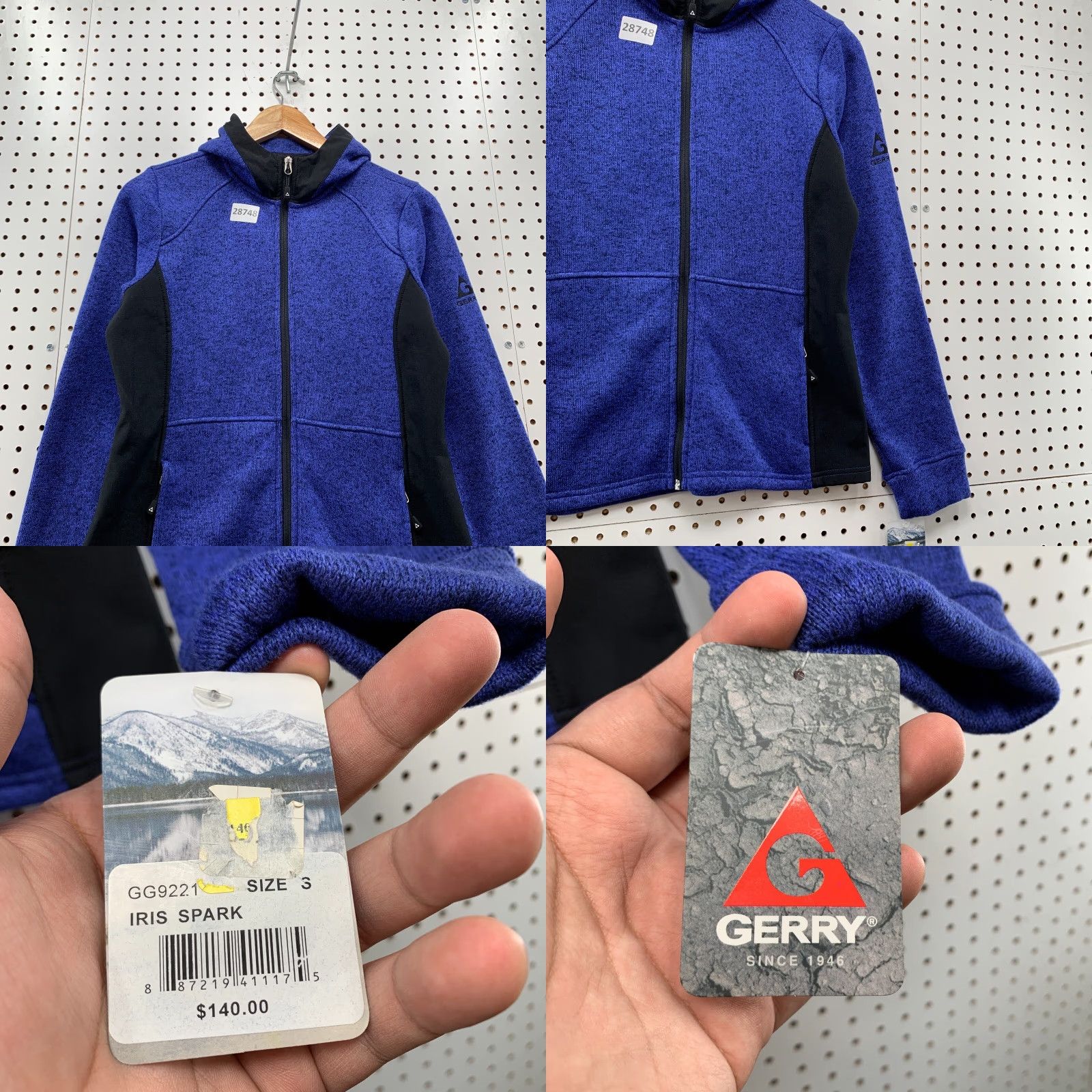 Vintage VINTAGE Gerry Hooded Womens Jacket Blue Full Zip Ladies Small 19x24 Hoodie Zip Size S / US 4 / IT 40 - 8 Thumbnail