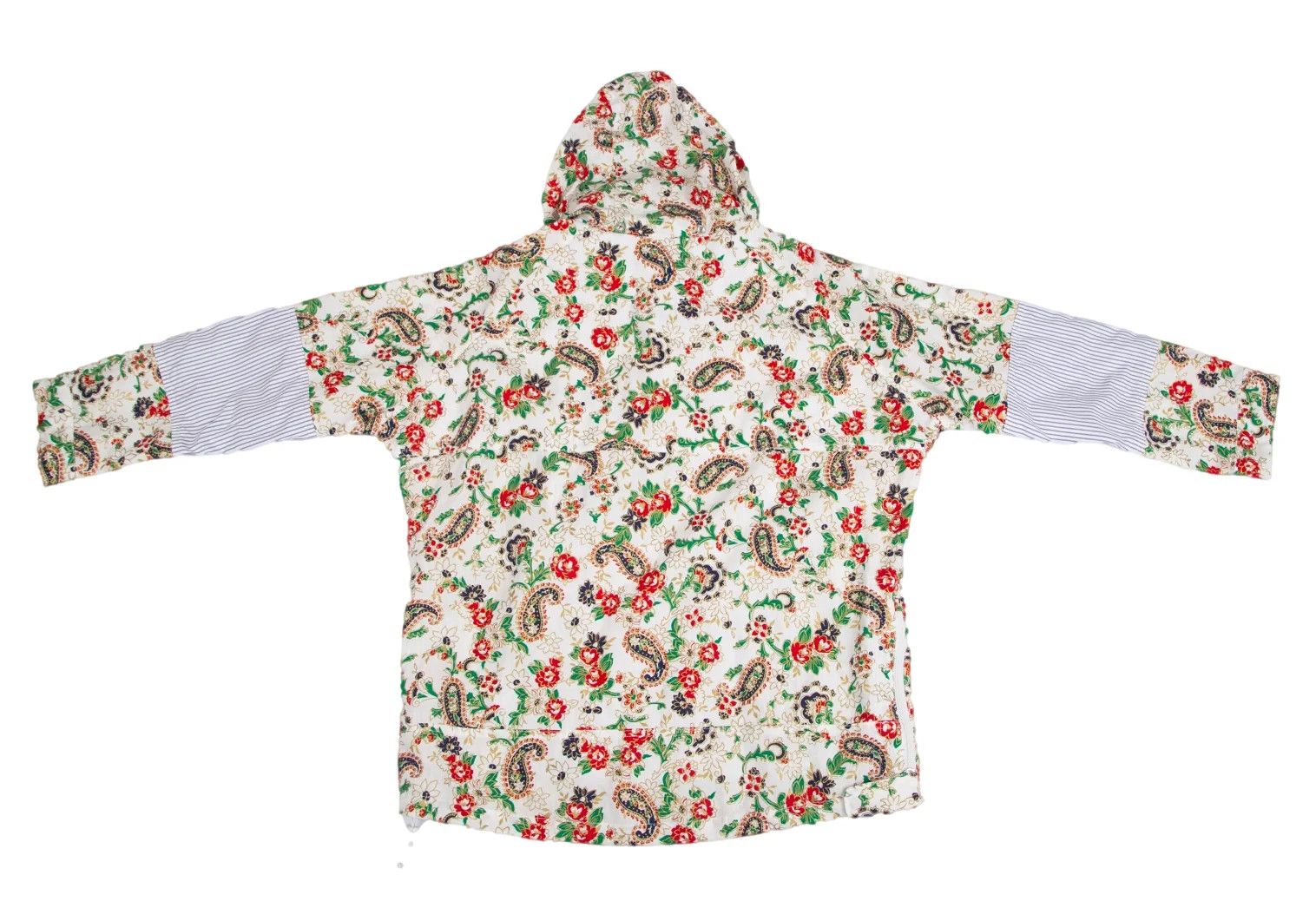 Junya Watanabe Colorful Paisley Print Anorak Jacket in White Green Red Size US S / EU 44-46 / 1 - 13 Thumbnail