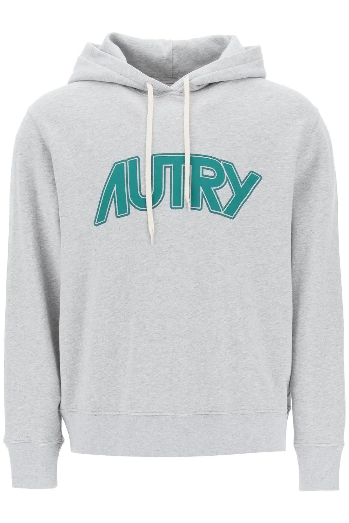 image of Autry O1S22I1N0224 Maxi Logo Print Hoodie In Grey, Men's (Size Large)