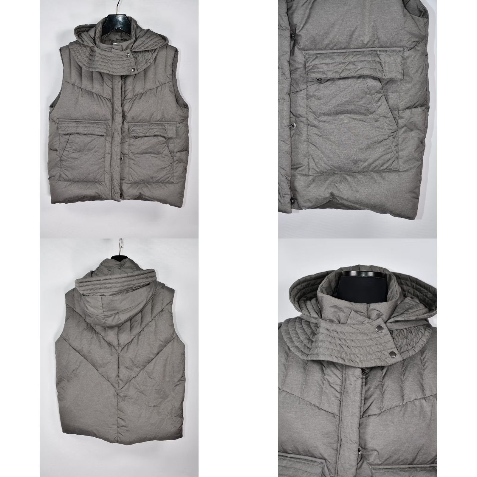 Helmut Lang HELMUT LANG Hooded Puffer Vest Women's M Gray Size M / US 6-8 / IT 42-44 - 8 Thumbnail
