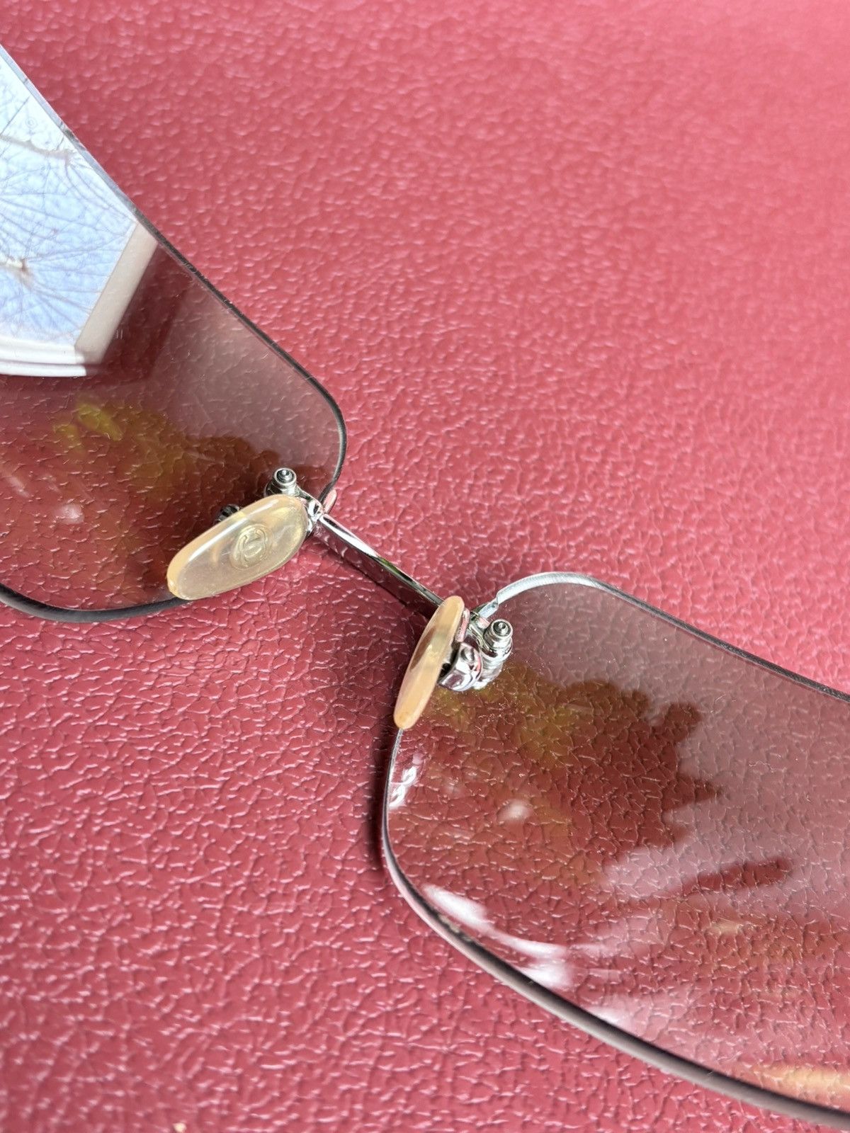 Chanel Chanel Sunglasses 4017-D Rhinestone Logo Rimless Vintage Size ONE SIZE - 8 Thumbnail