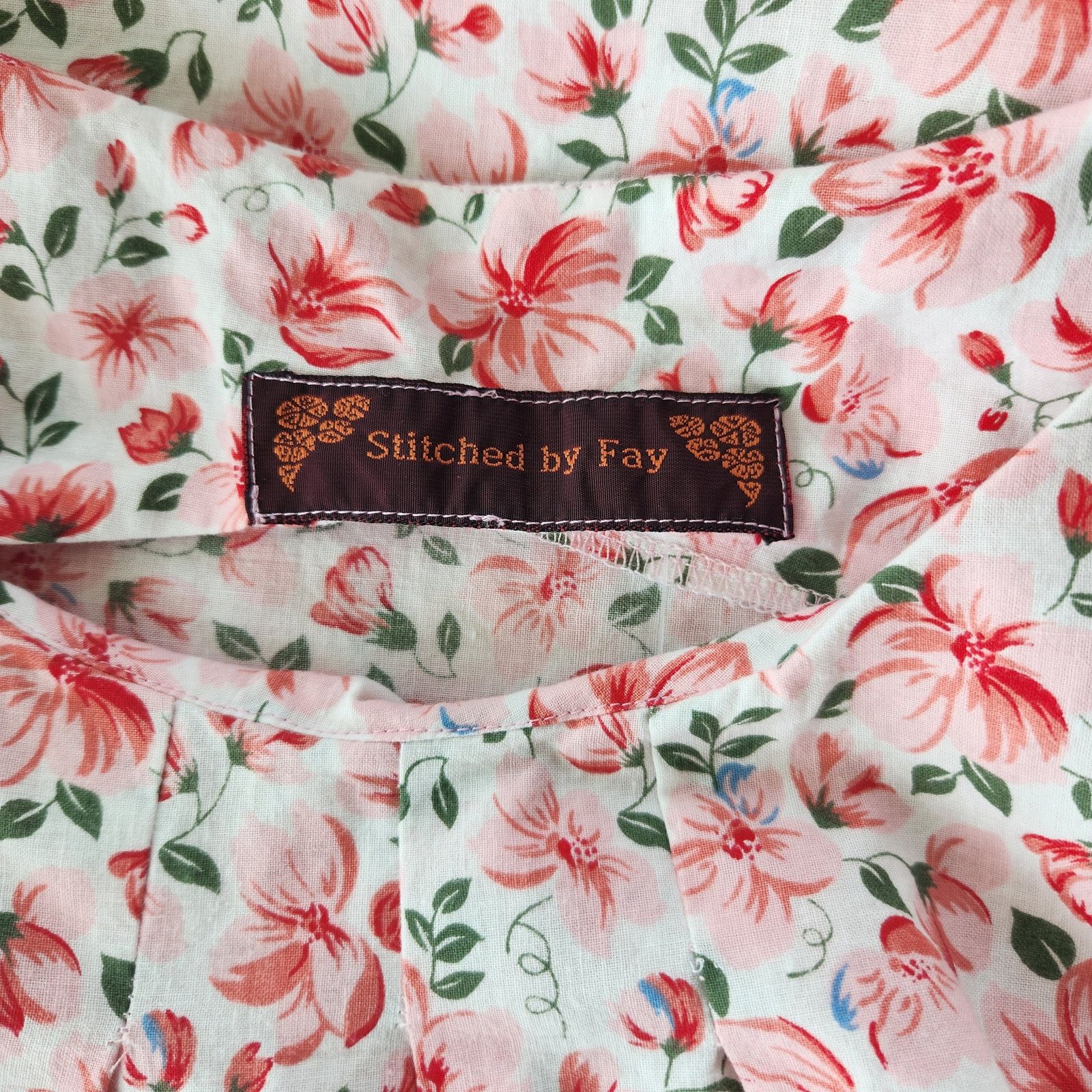 Vintage Vintage 80s Pink Floral Sleeveless Cotton Dress Pull On L Size L / US 10 / IT 46 - 9 Thumbnail