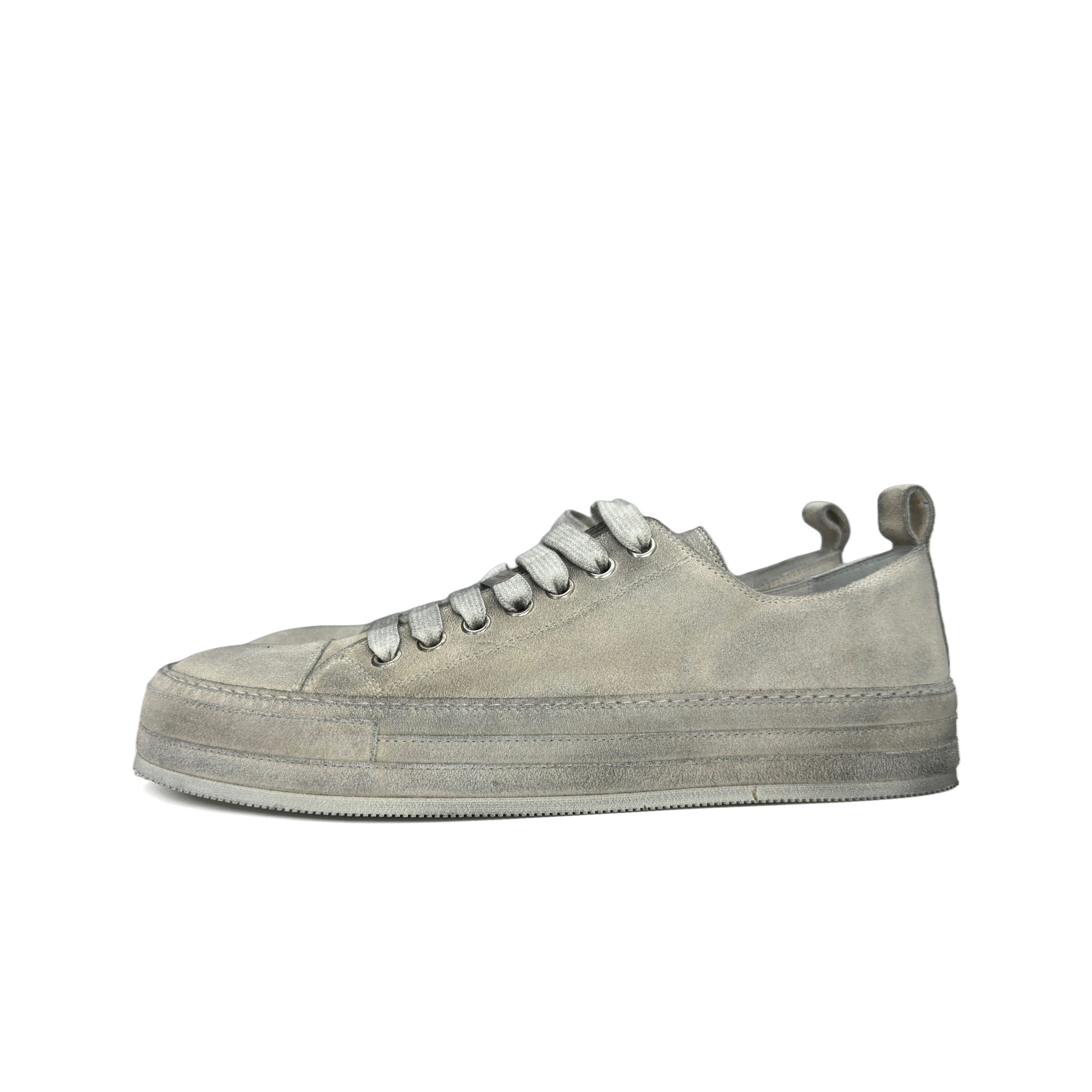 Ann Demeulemeester Ann Demeulemeester Distressed Suede Low-Top Sneakers Size 45 Size US 12 / EU 45 - 1 Thumbnail